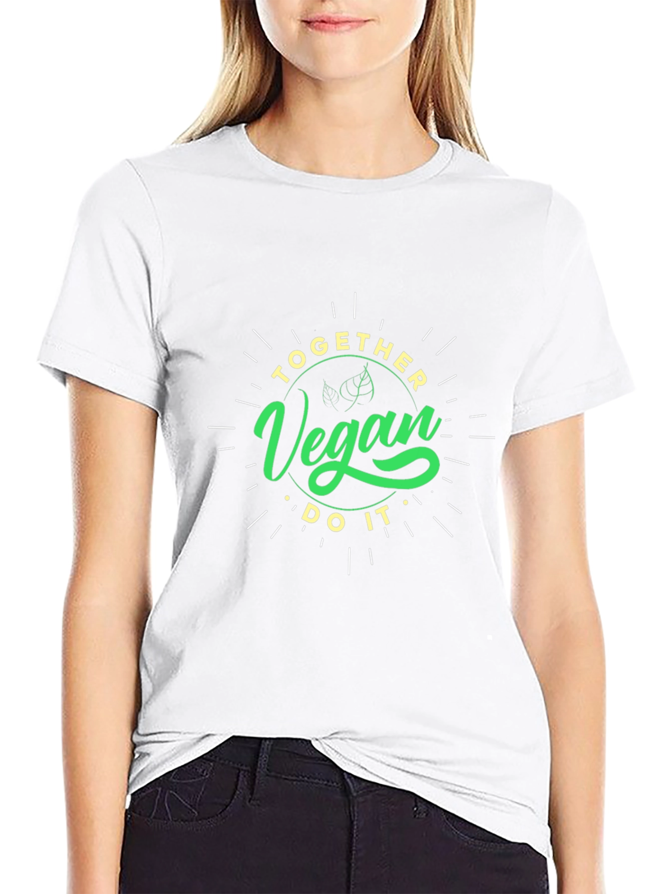Vegan T-Shirt - Together Vegan Do It - Black