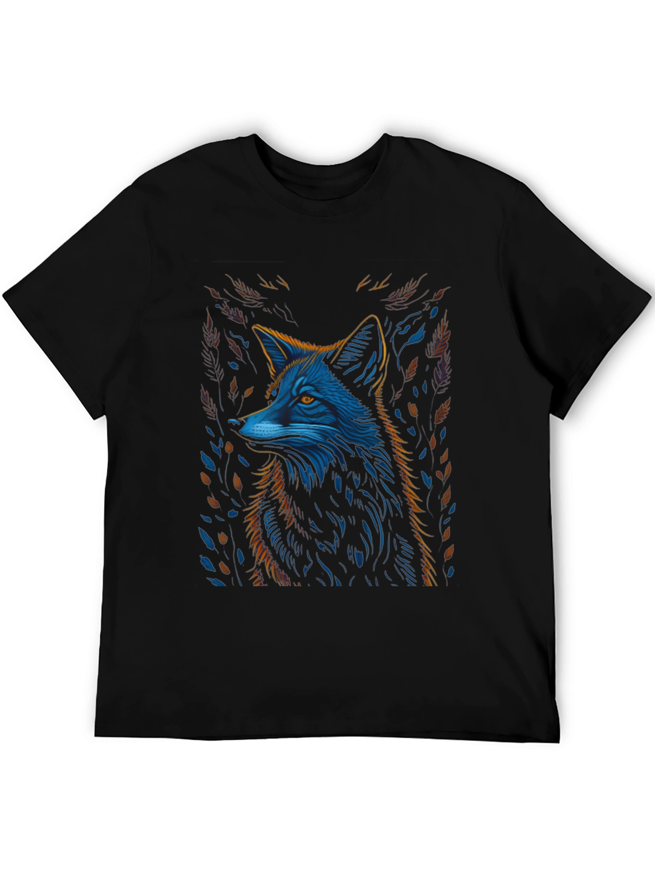 Fox Graphic Black T-Shirt - Stylish Animal Tee