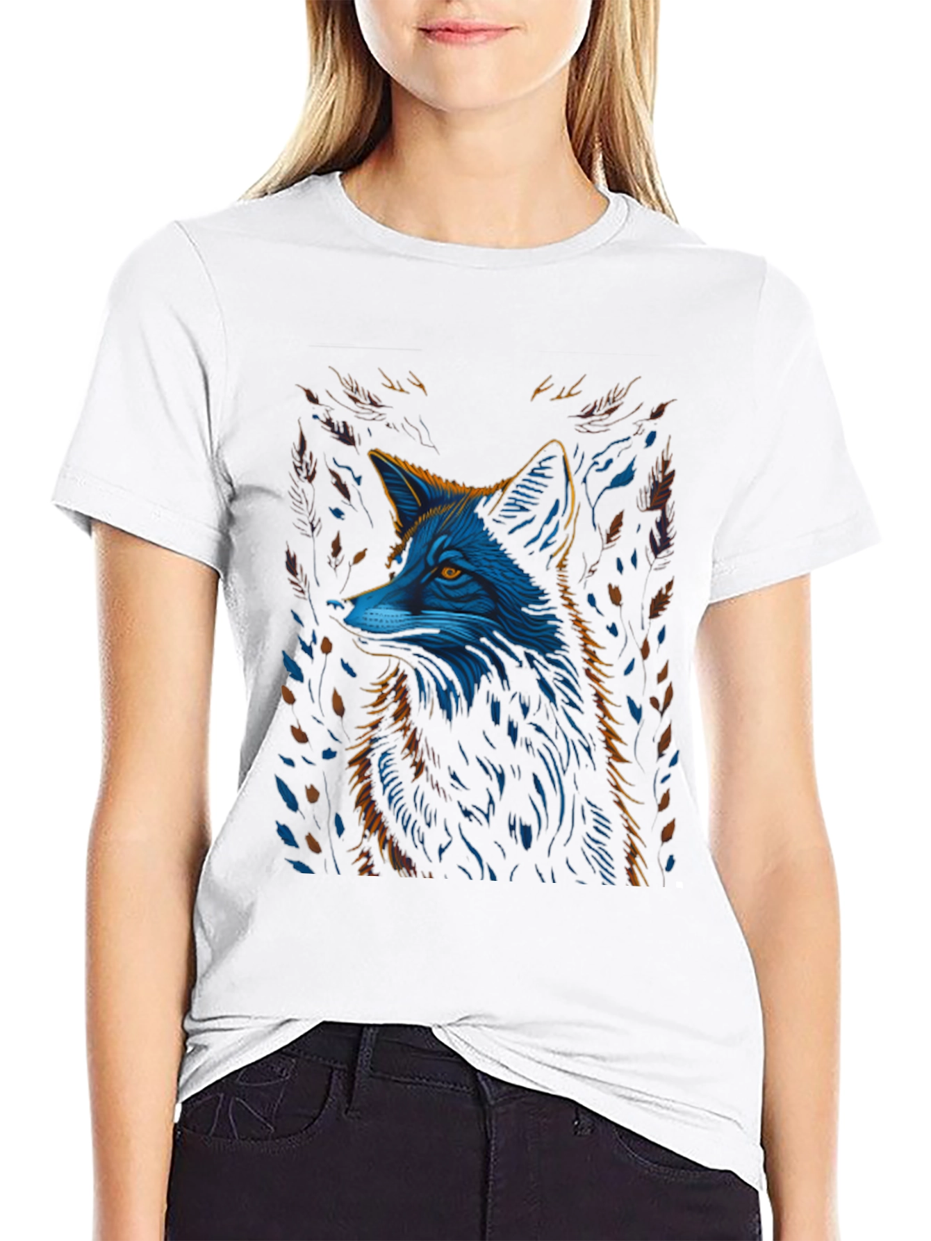 Fox Graphic Black T-Shirt - Stylish Animal Tee