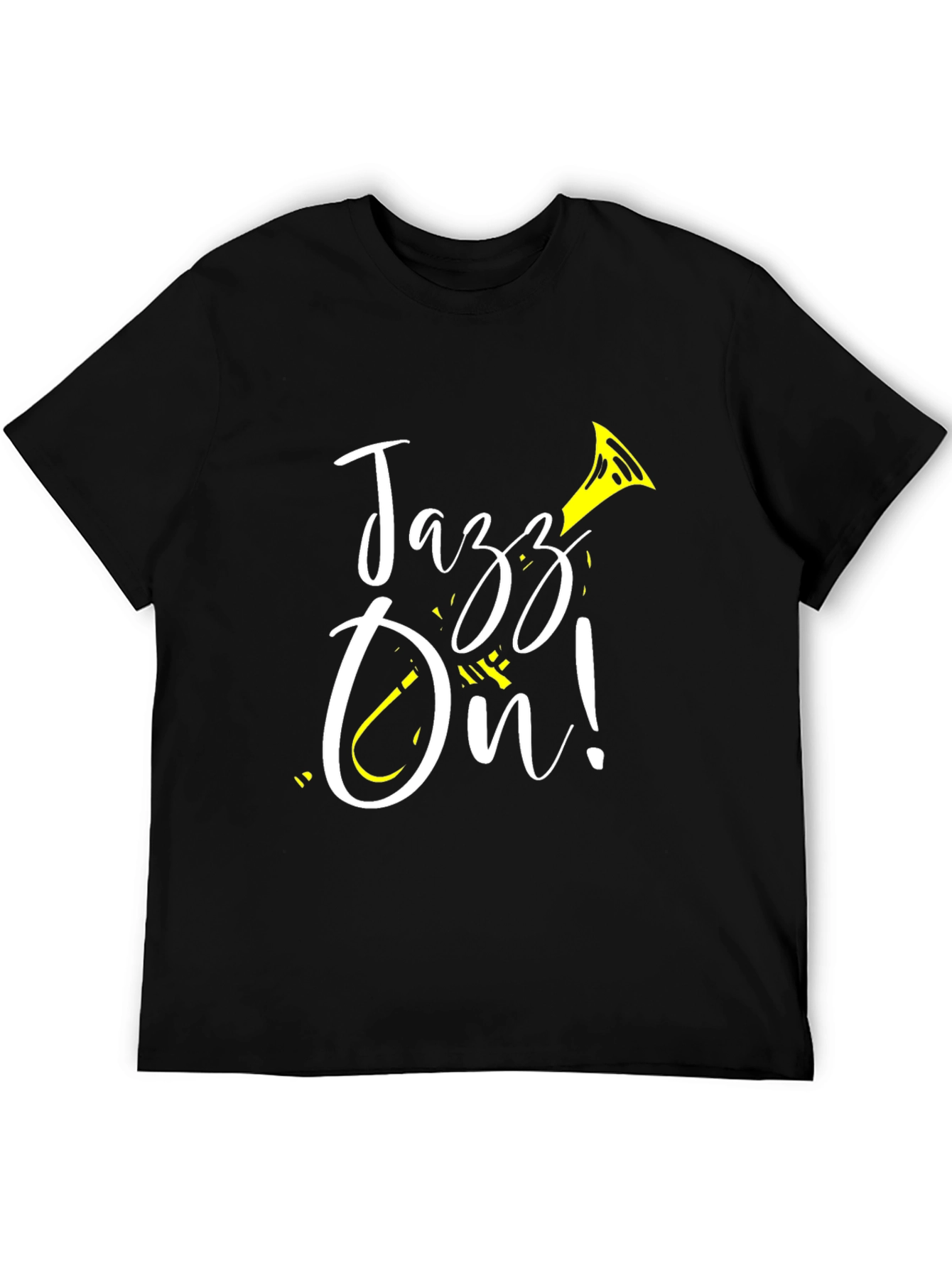 Jazz On! Black Graphic T-Shirt