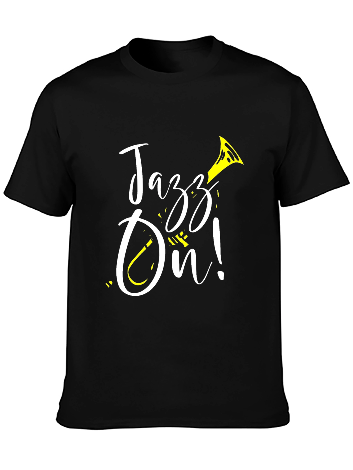 Jazz On! Black Graphic T-Shirt