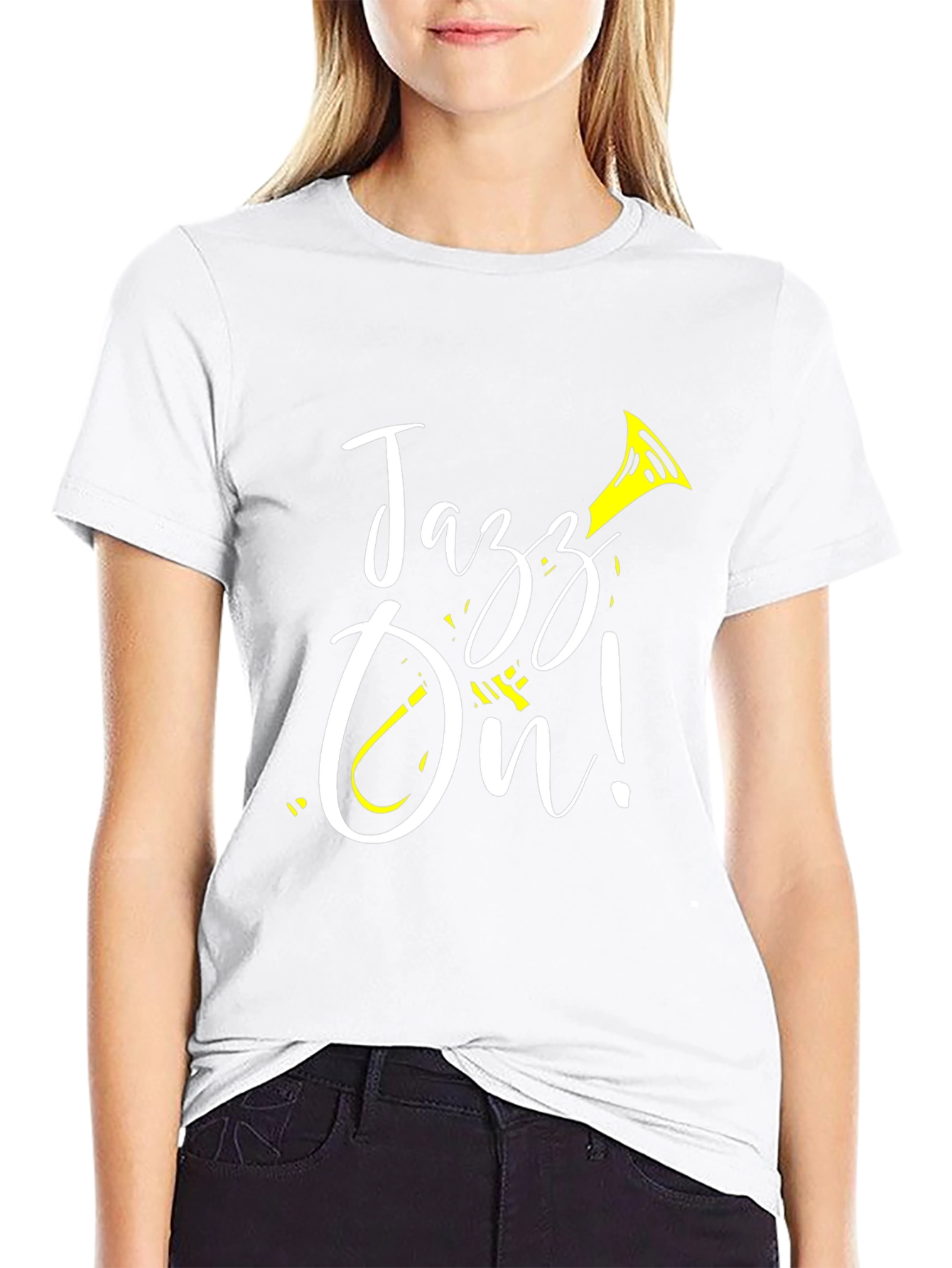 Jazz On! Black Graphic T-Shirt