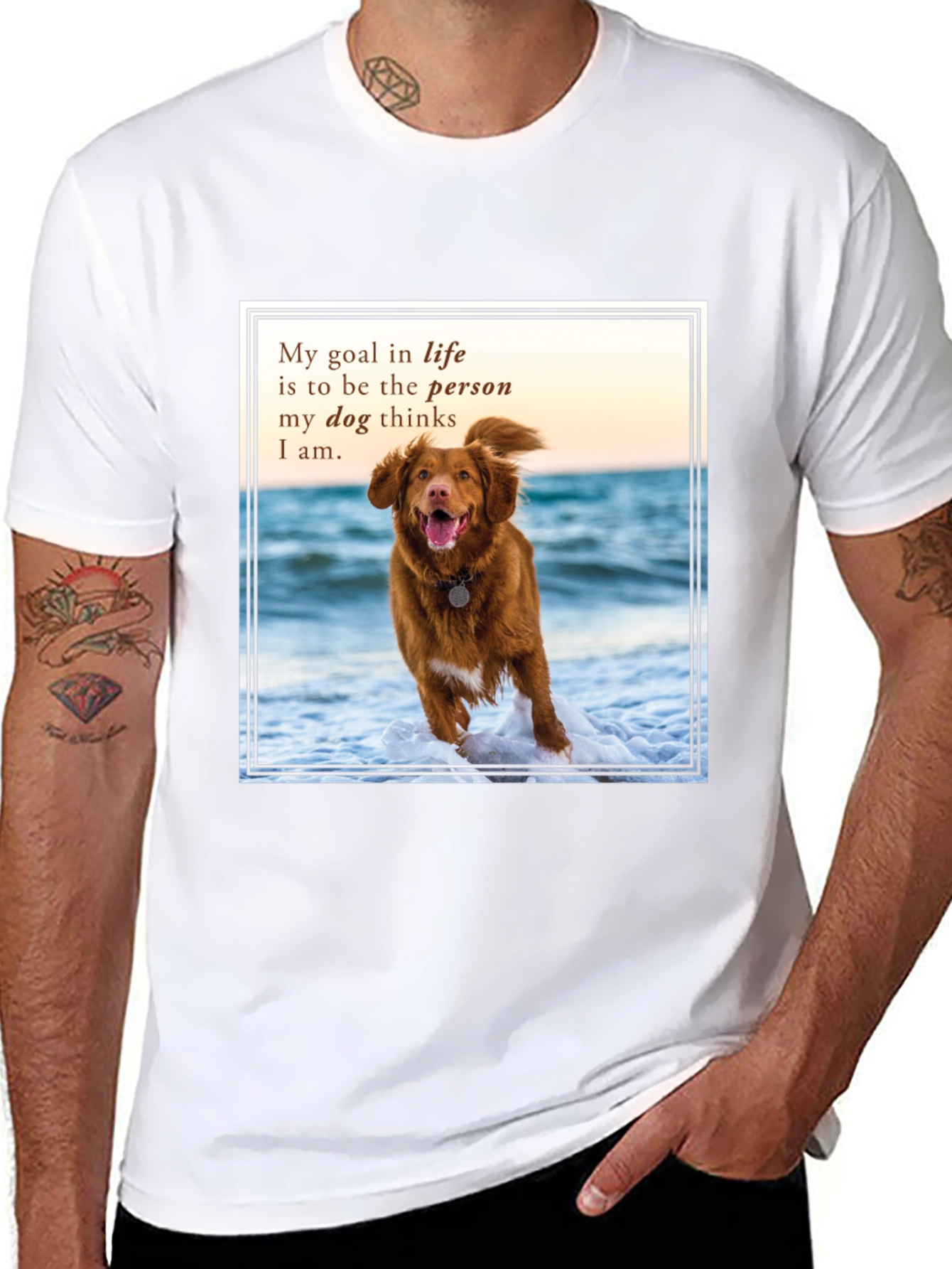 Dog Lover T-Shirt: My Goal in Life Quote Tee