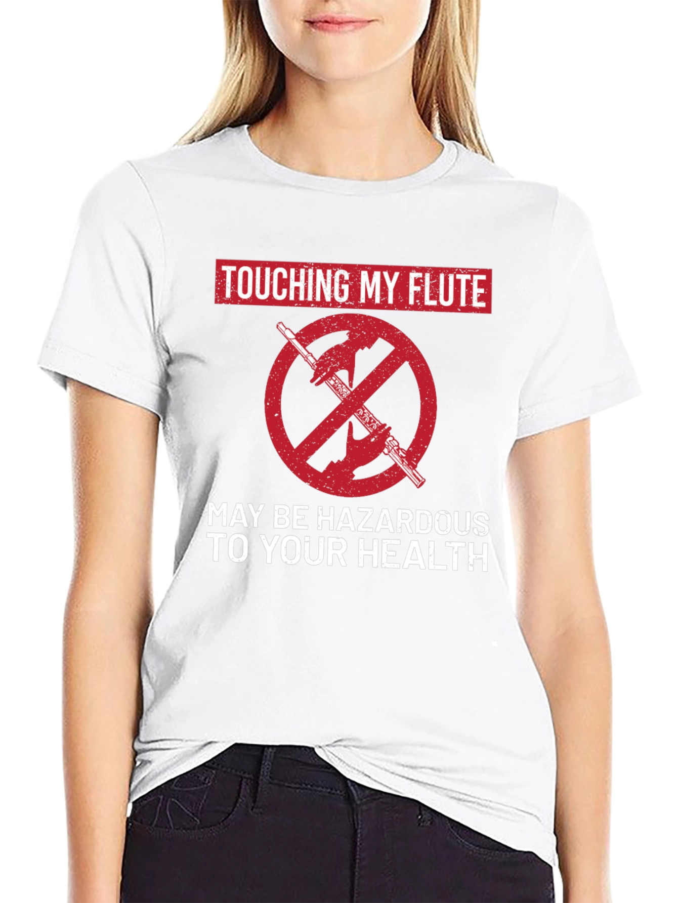 Funny Touching My Flute Graphic Tee