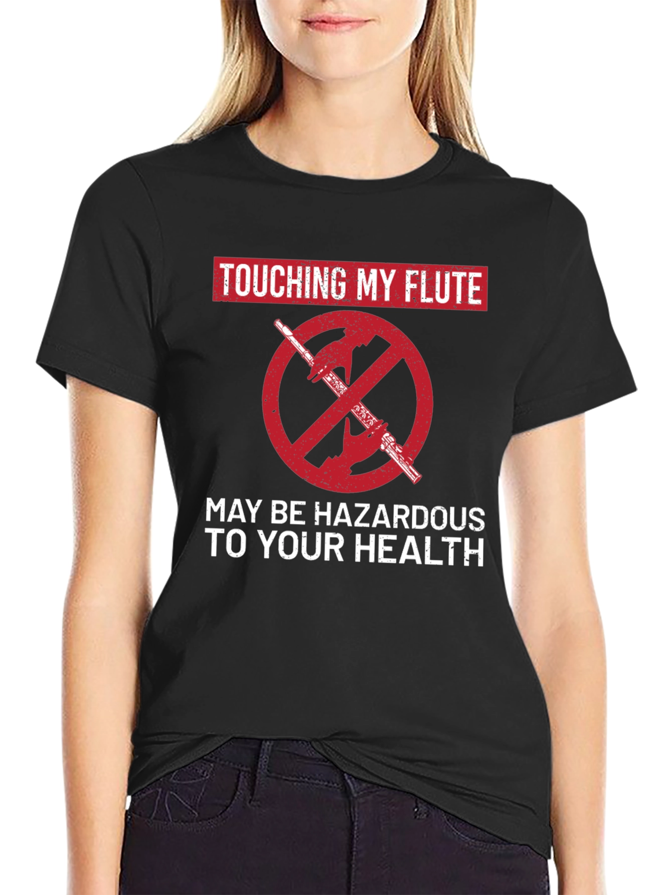 Funny Touching My Flute Graphic Tee