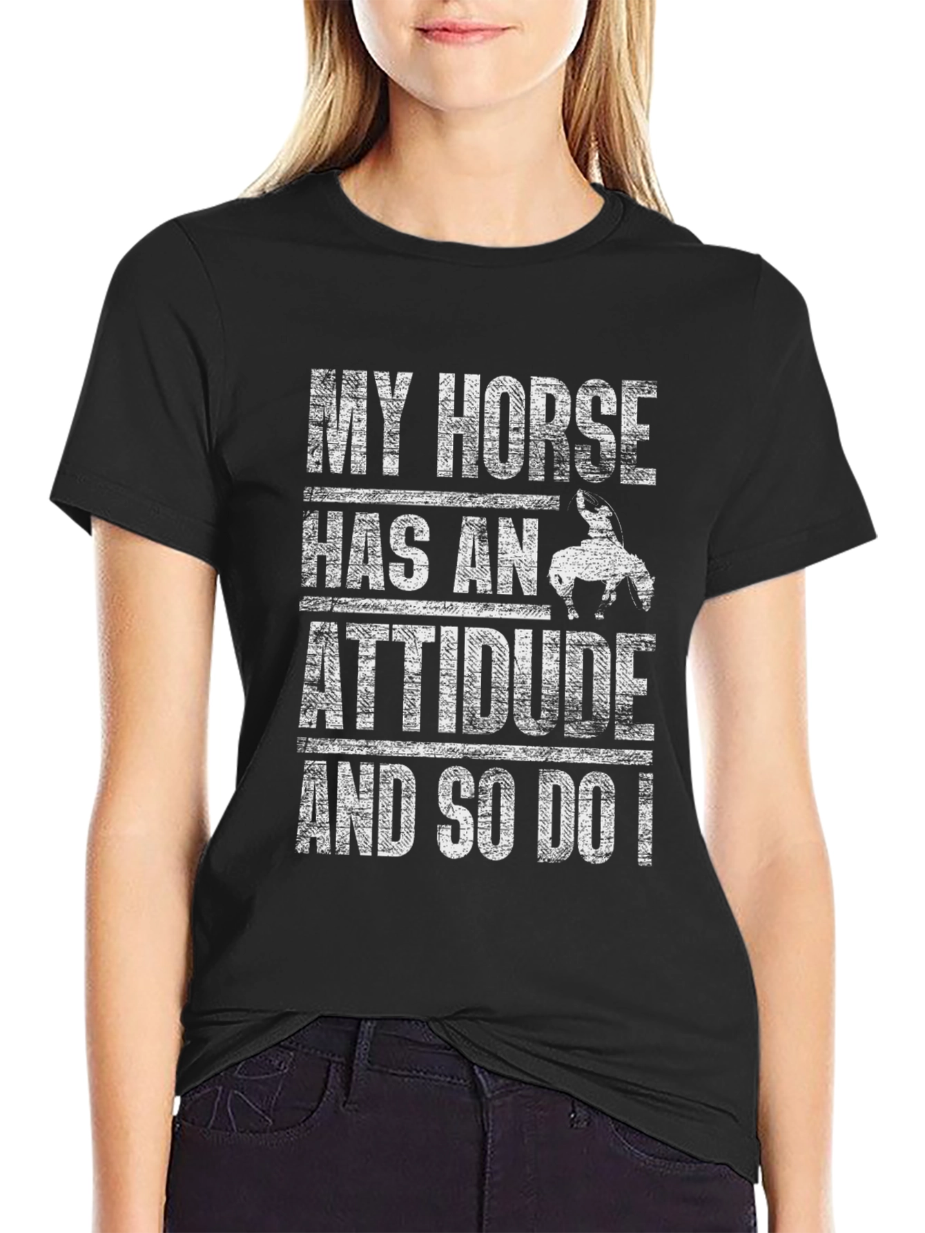 Horse Attitude T-Shirt - Funny Equestrian Tee