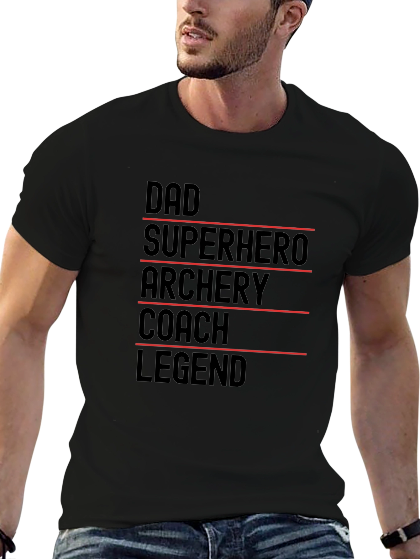Dad Superhero Archery Coach Legend T-Shirt