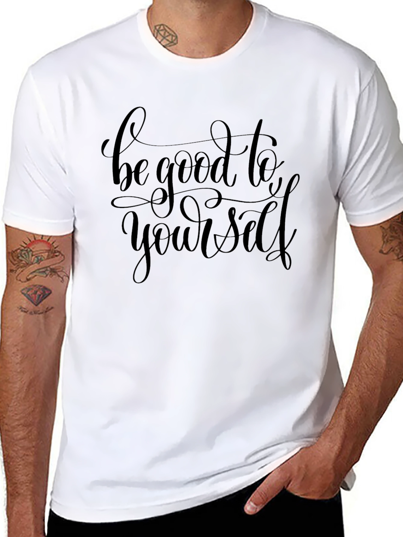 Be Good To Yourself - Black Graphic T-Shirt