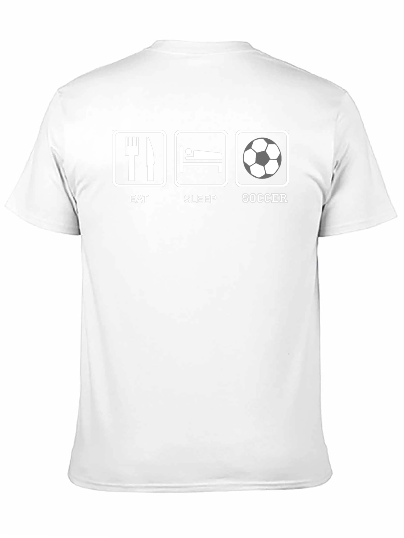 Eat Sleep Soccer T-Shirt - Funny Graphic Tee