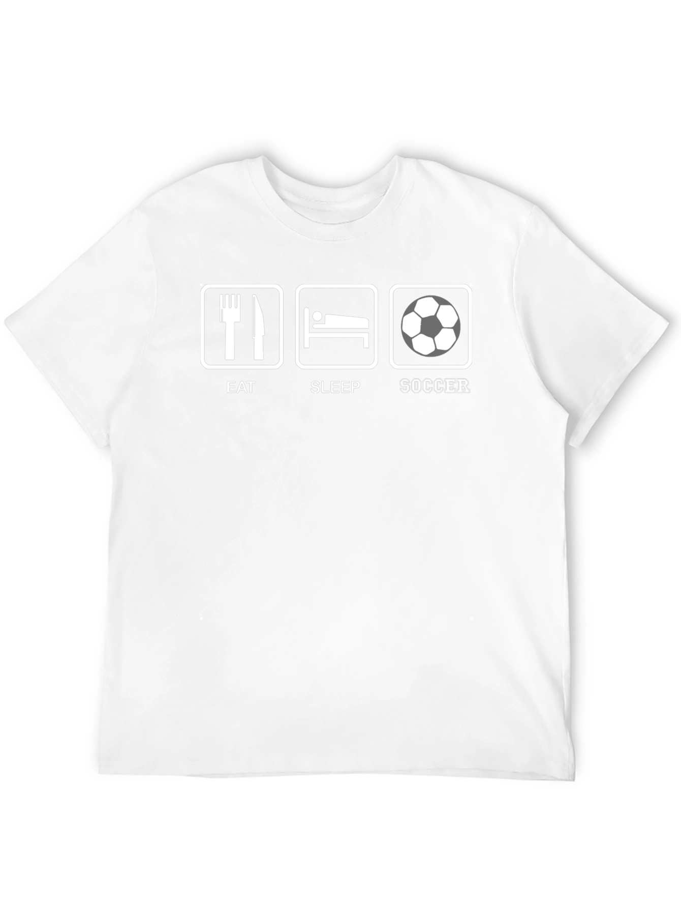Eat Sleep Soccer T-Shirt - Funny Graphic Tee