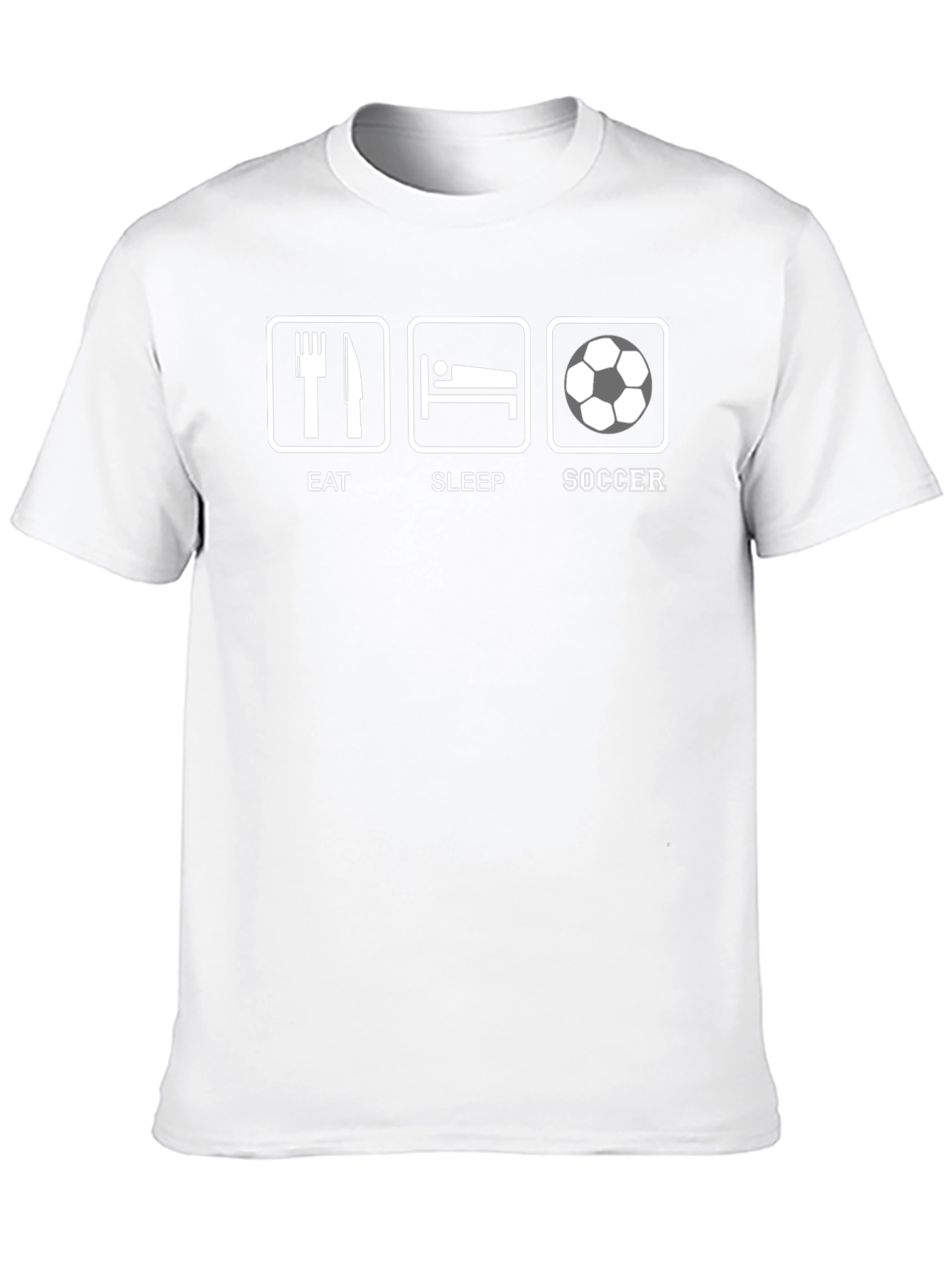 Eat Sleep Soccer T-Shirt - Funny Graphic Tee