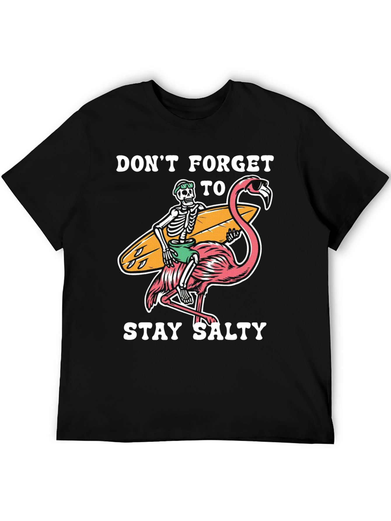 Salty Skeleton Flamingo Graphic Tee