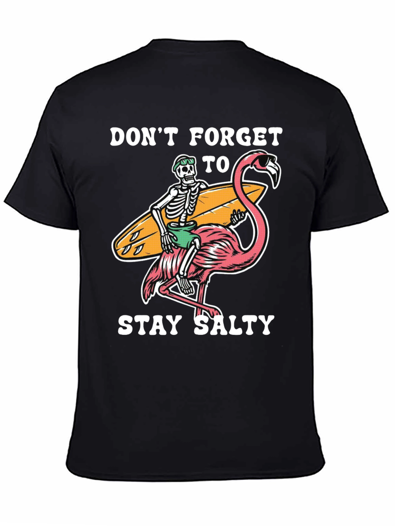 Salty Skeleton Flamingo Graphic Tee