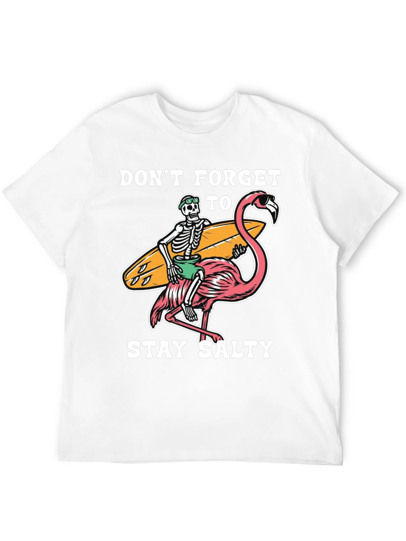 Salty Skeleton Flamingo Graphic Tee