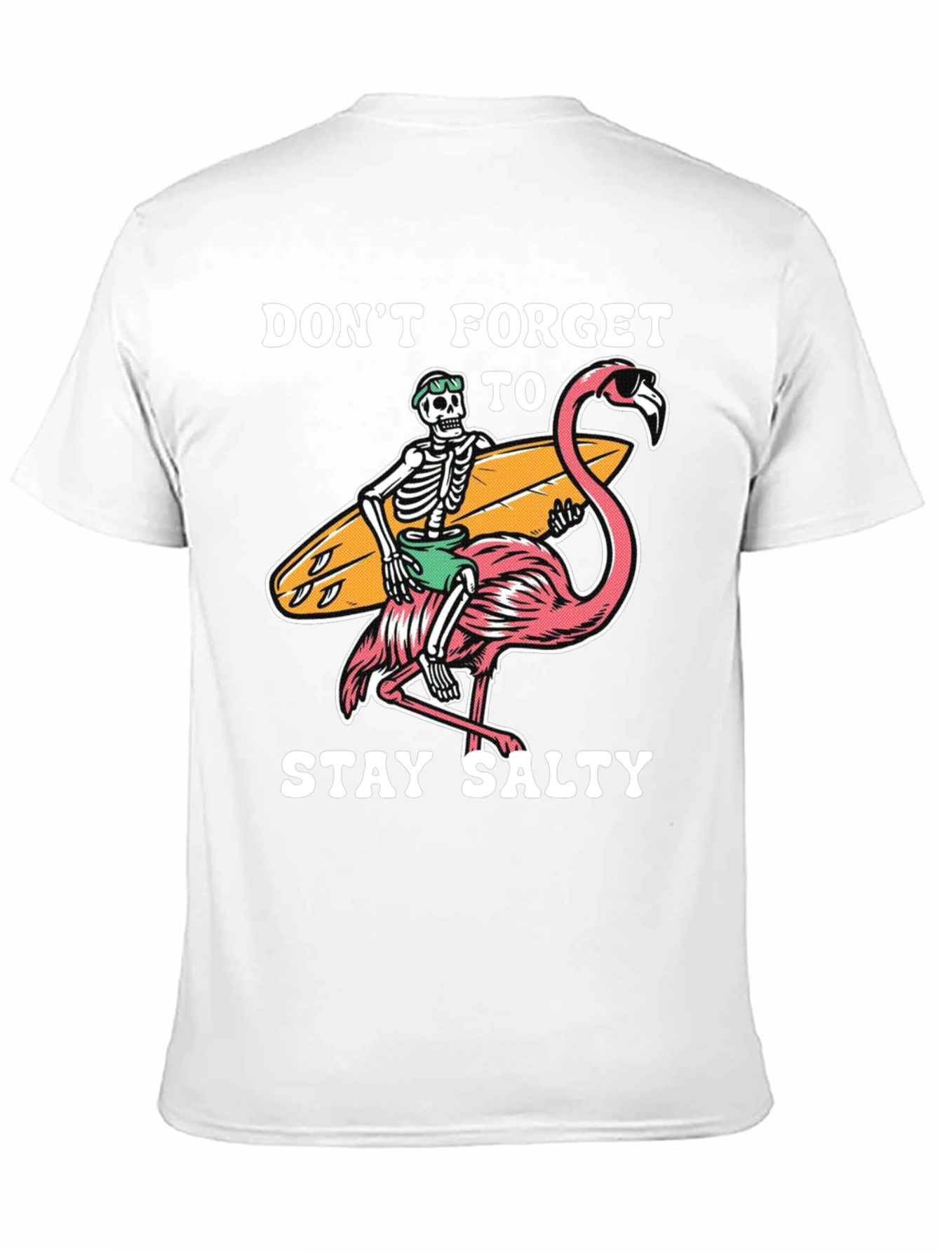 Salty Skeleton Flamingo Graphic Tee