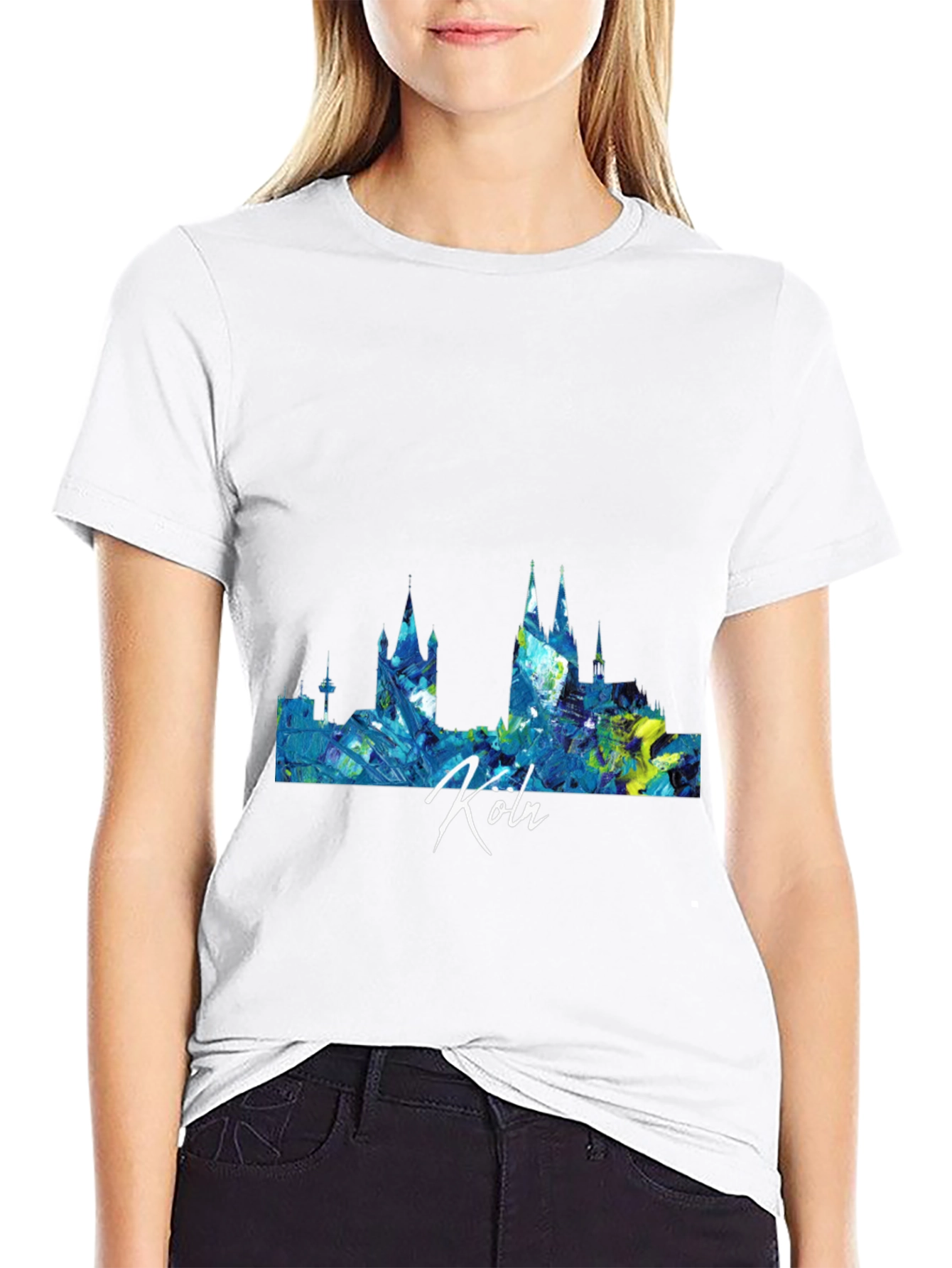 Cologne Skyline Mens Graphic Tee