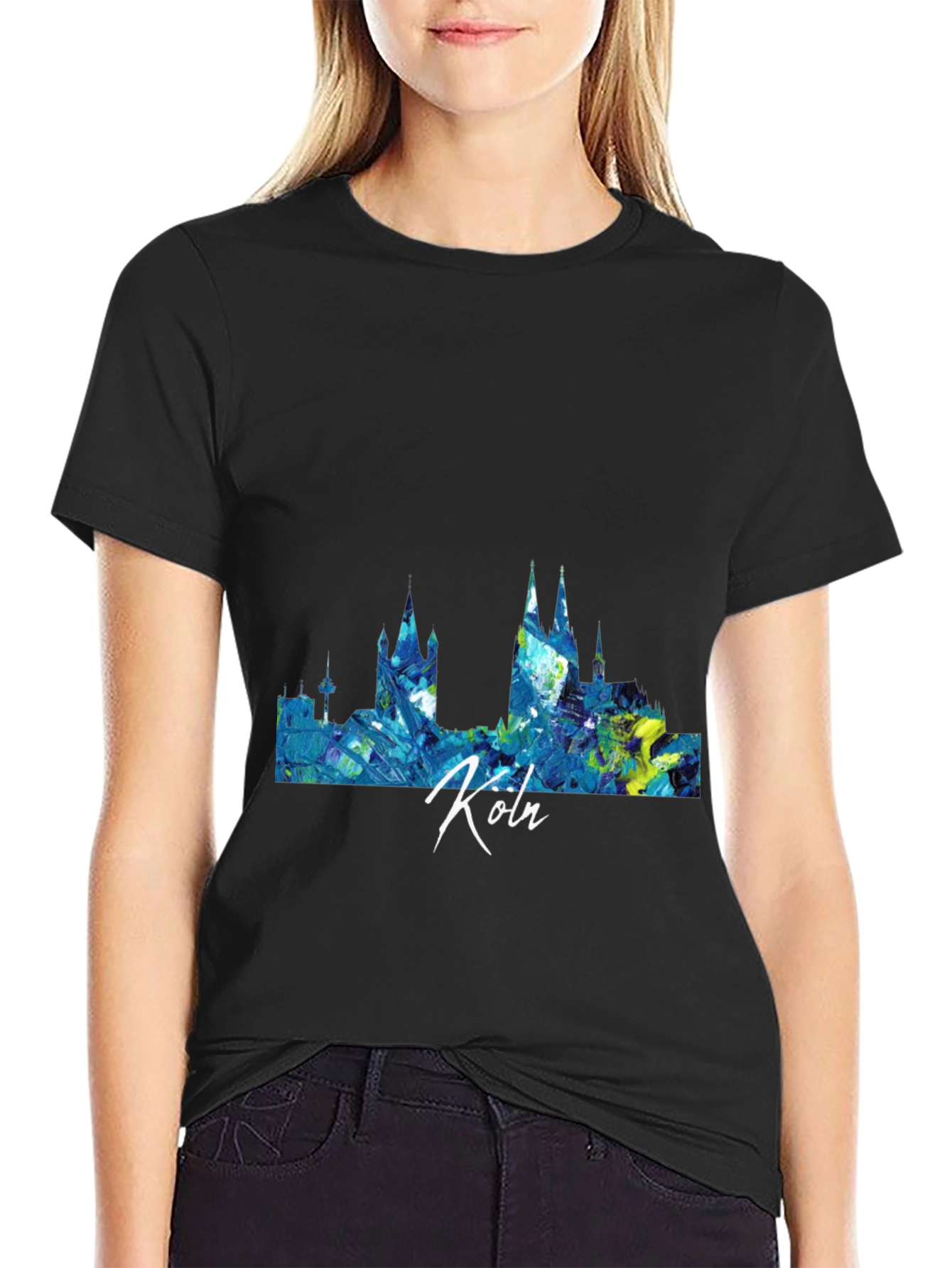 Cologne Skyline Mens Graphic Tee
