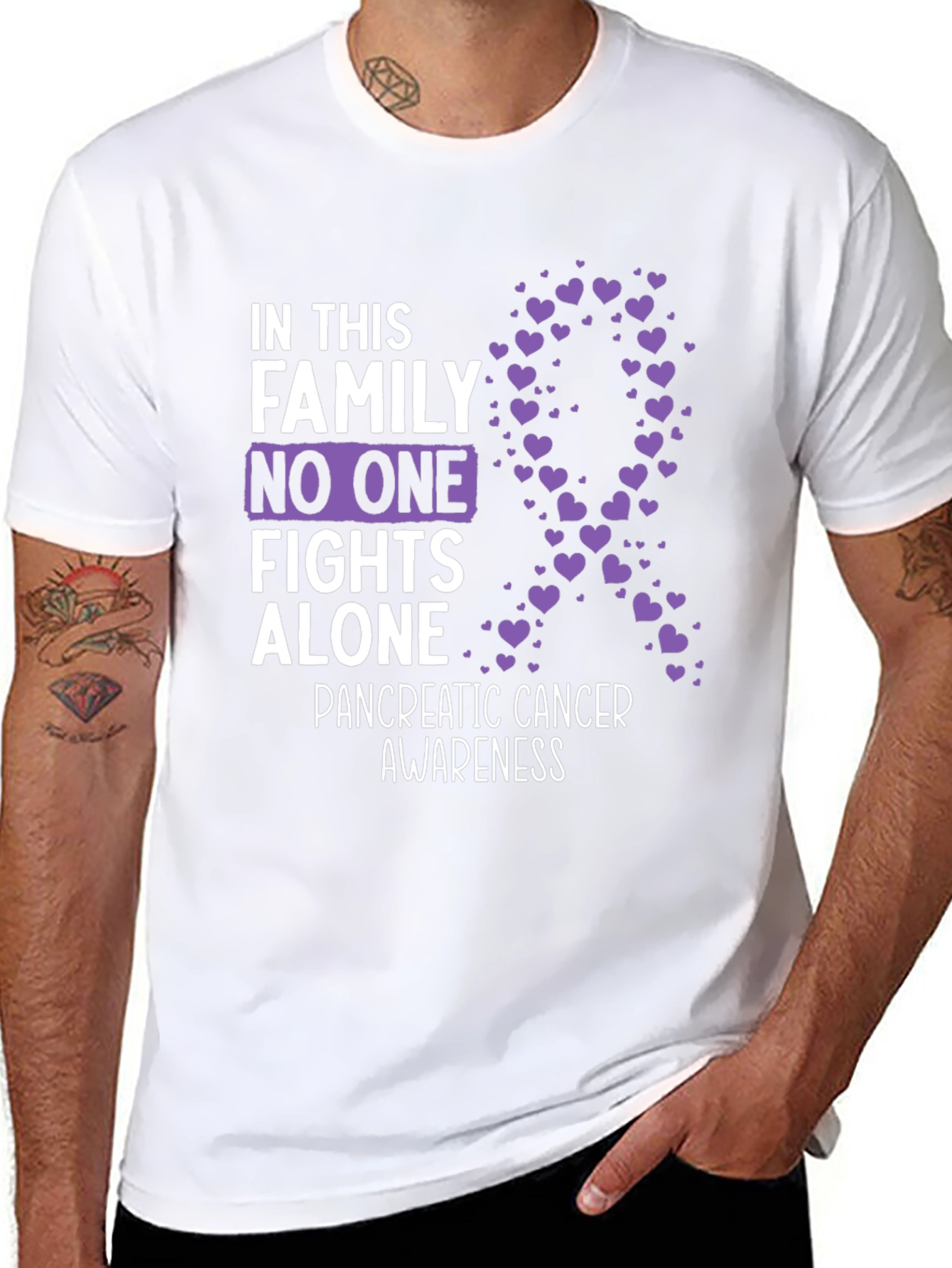 Pancreatic Cancer Awareness Family Support Tee