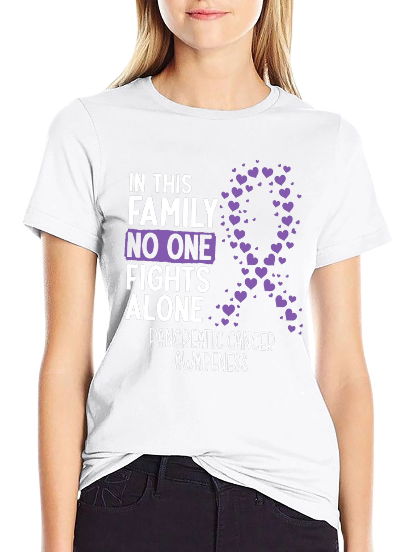 Pancreatic Cancer Awareness Family Support Tee