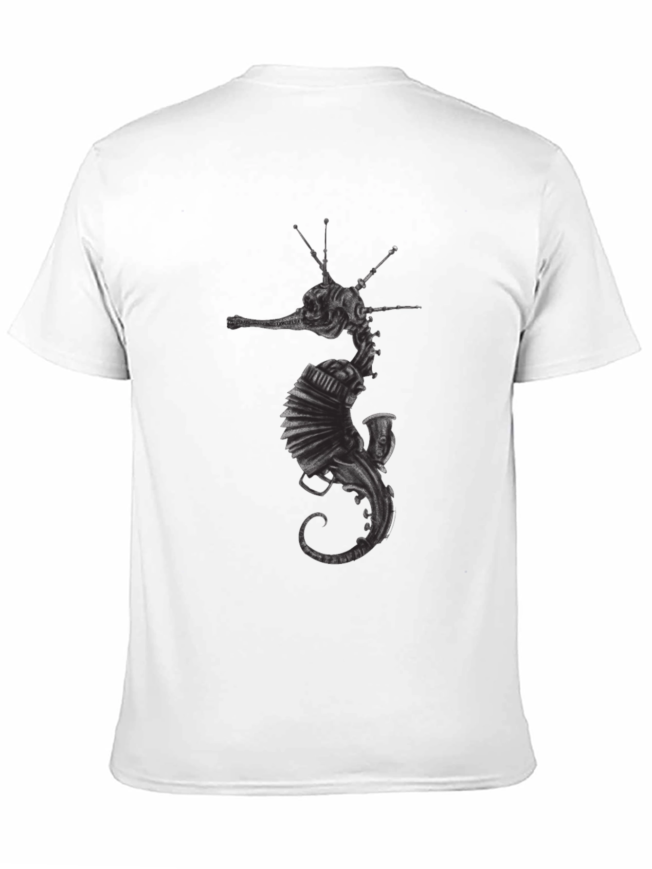 Steampunk Seahorse Graphic T-Shirt - Unique Design