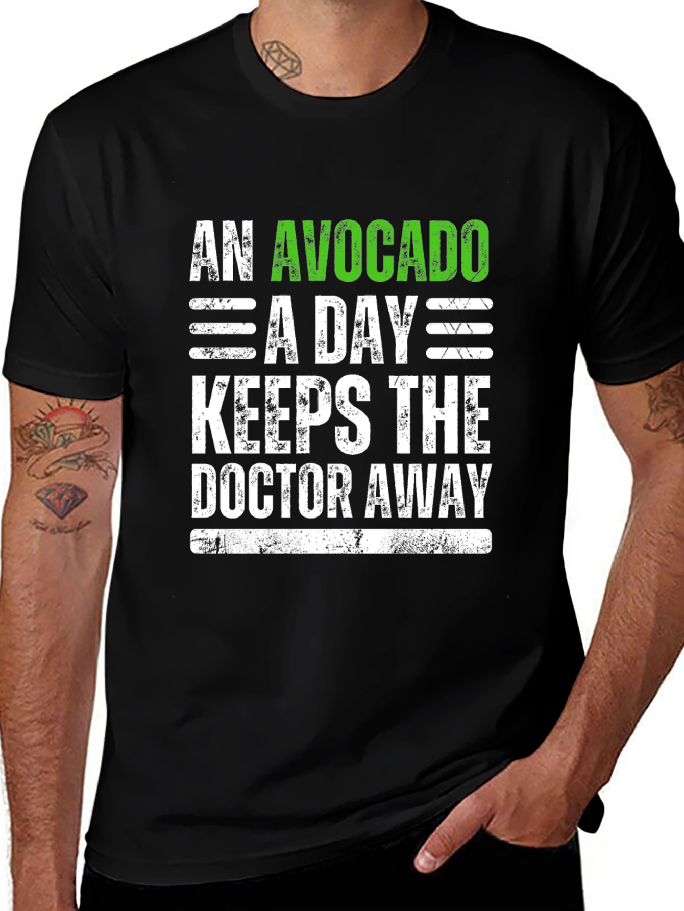 Avocado A Day Funny Graphic Tee