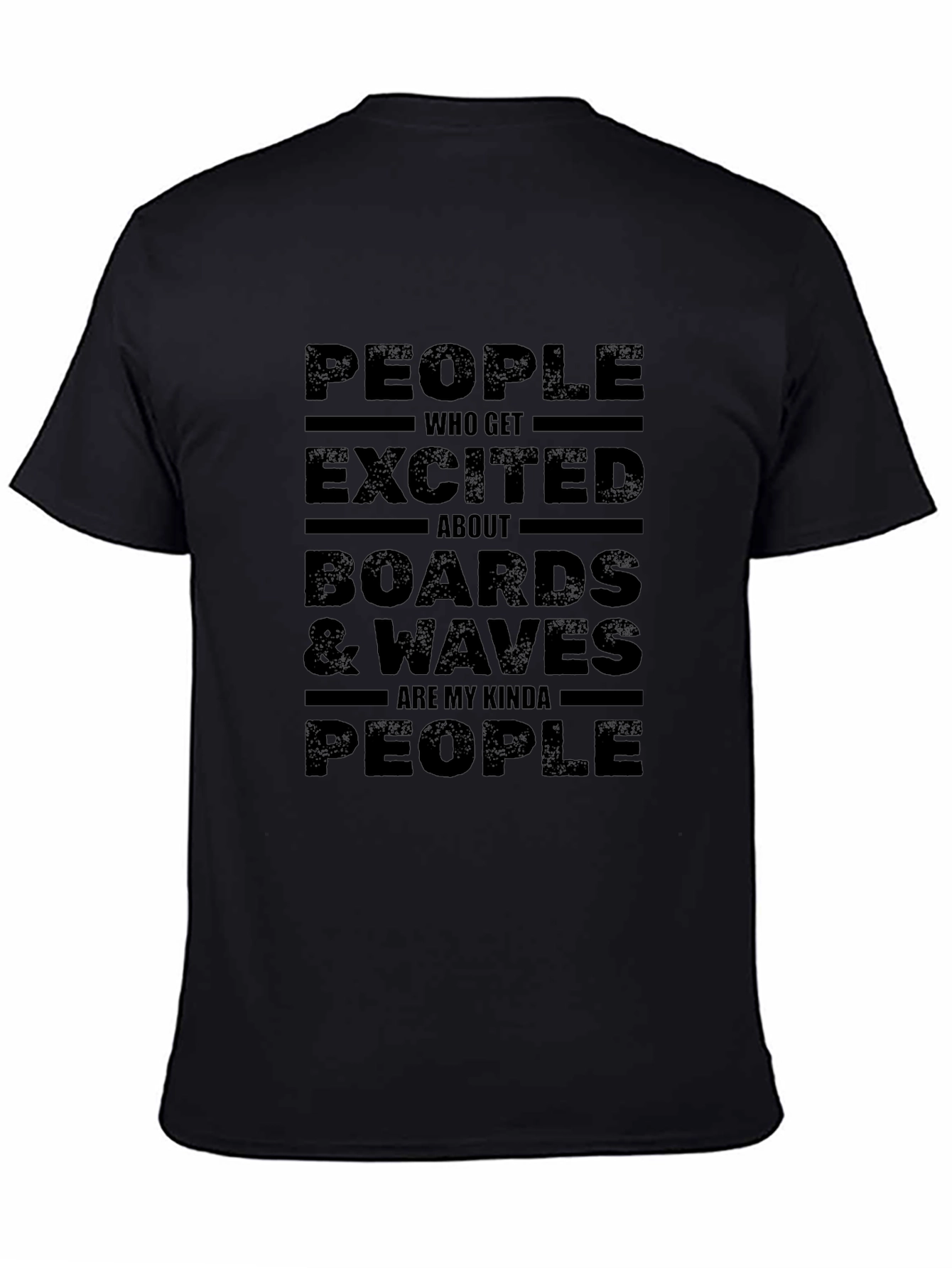 People Boards & Waves T-Shirt - Black