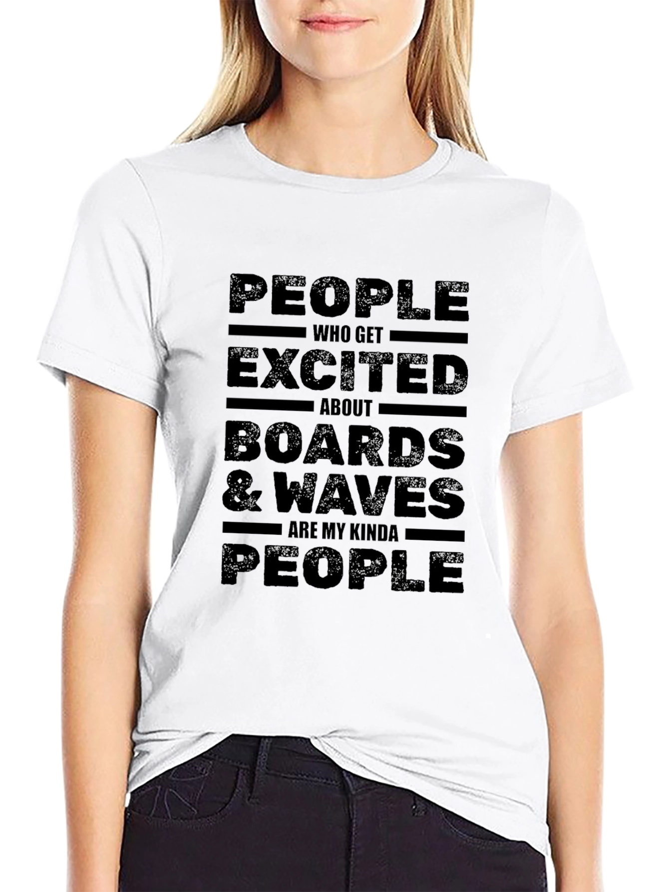 People Boards & Waves T-Shirt - Black