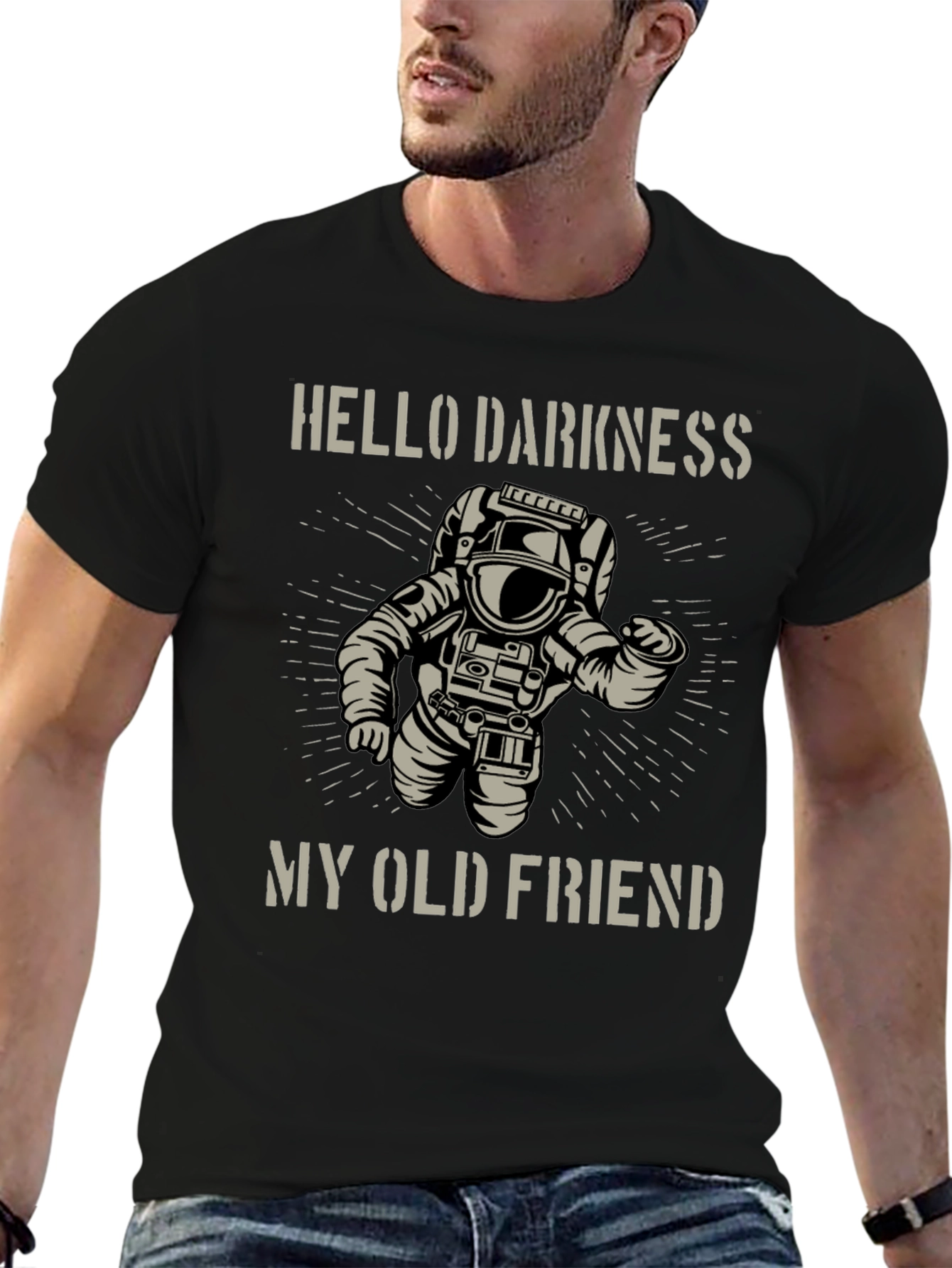 Hello Darkness Astronaut Graphic Tee