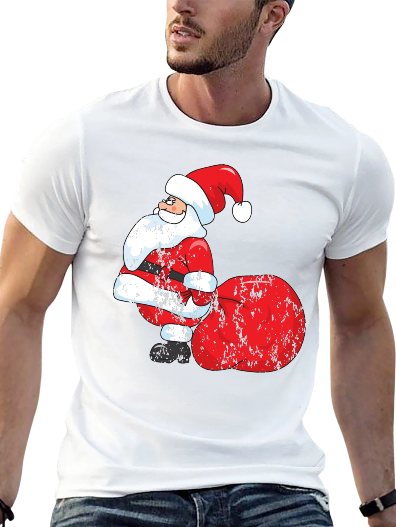 Santa Sack Graphic Tee - Holiday Fun