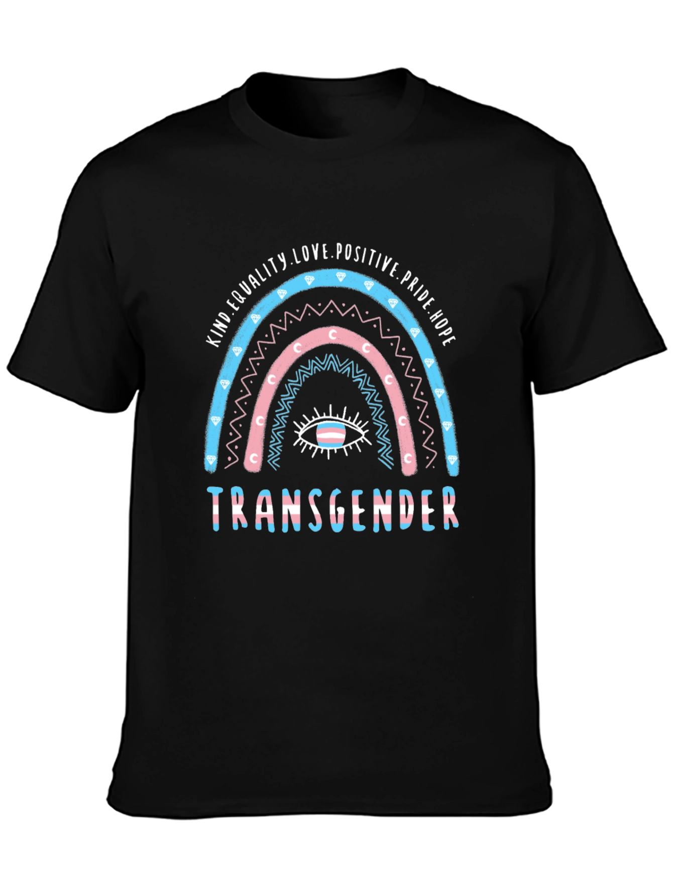 Transgender Pride Rainbow Graphic T-Shirt