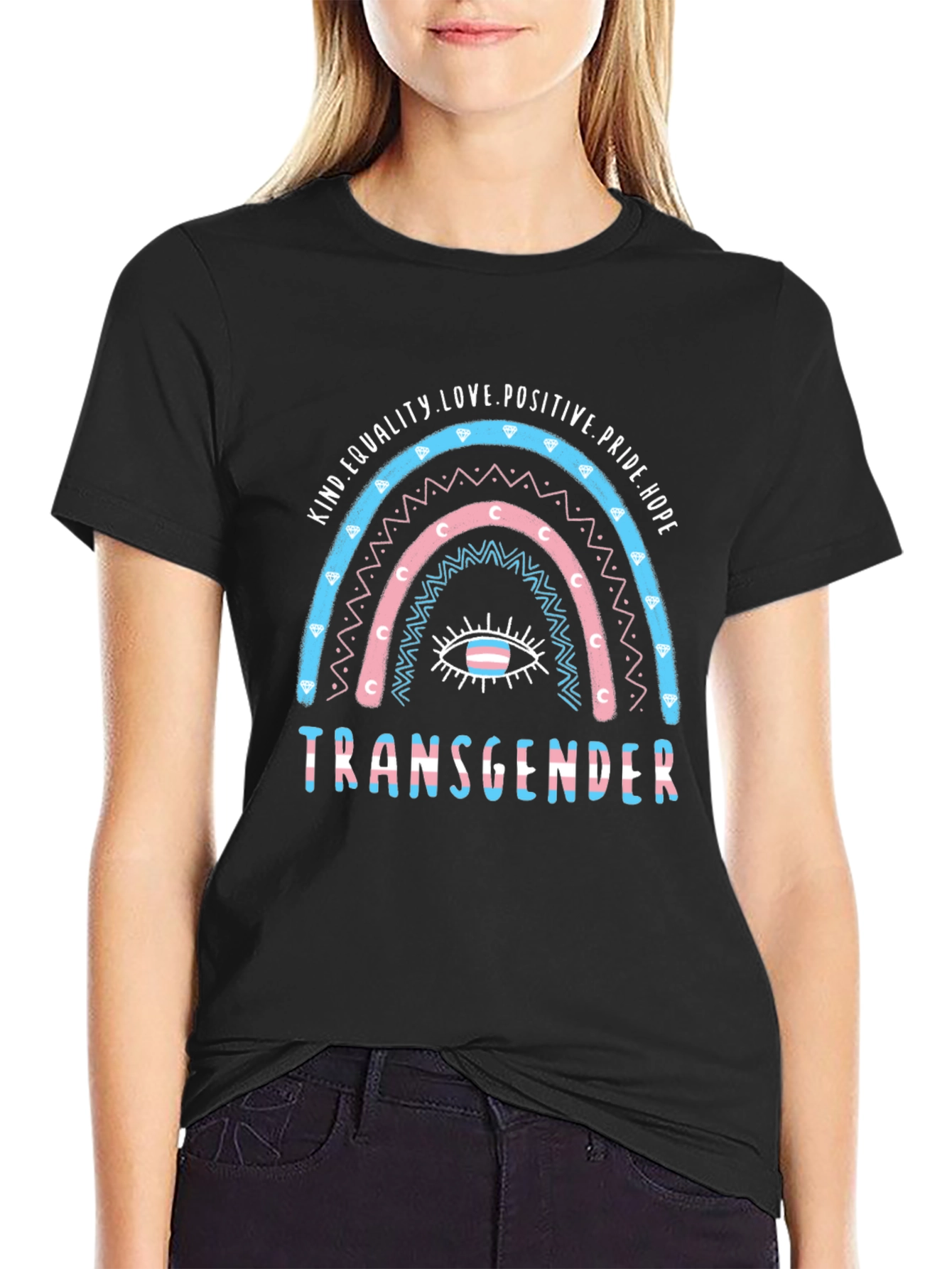 Transgender Pride Rainbow Graphic T-Shirt