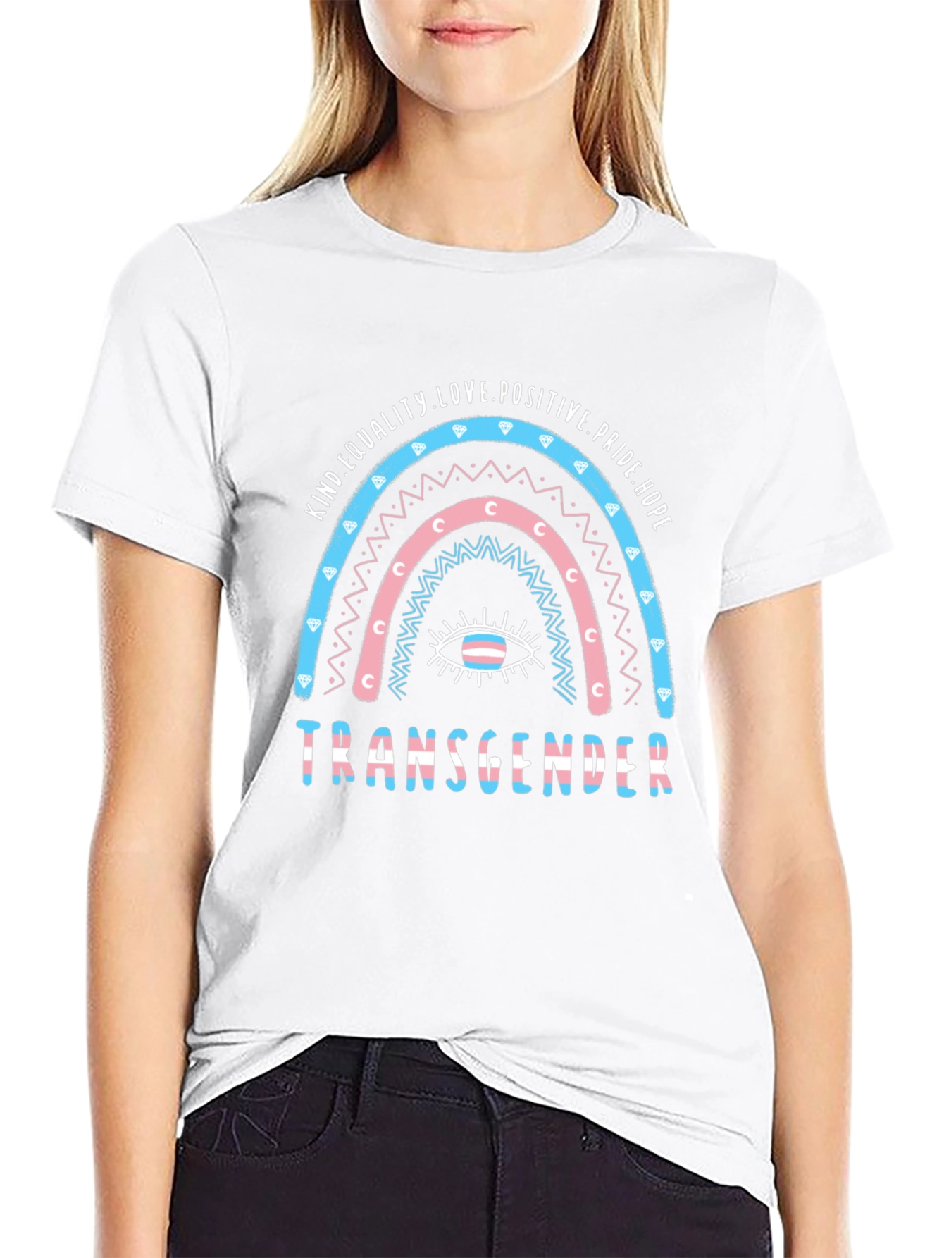 Transgender Pride Rainbow Graphic T-Shirt
