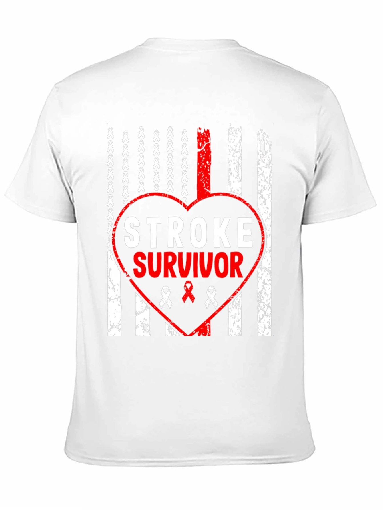 Stroke Survivor Flag Heart T-Shirt