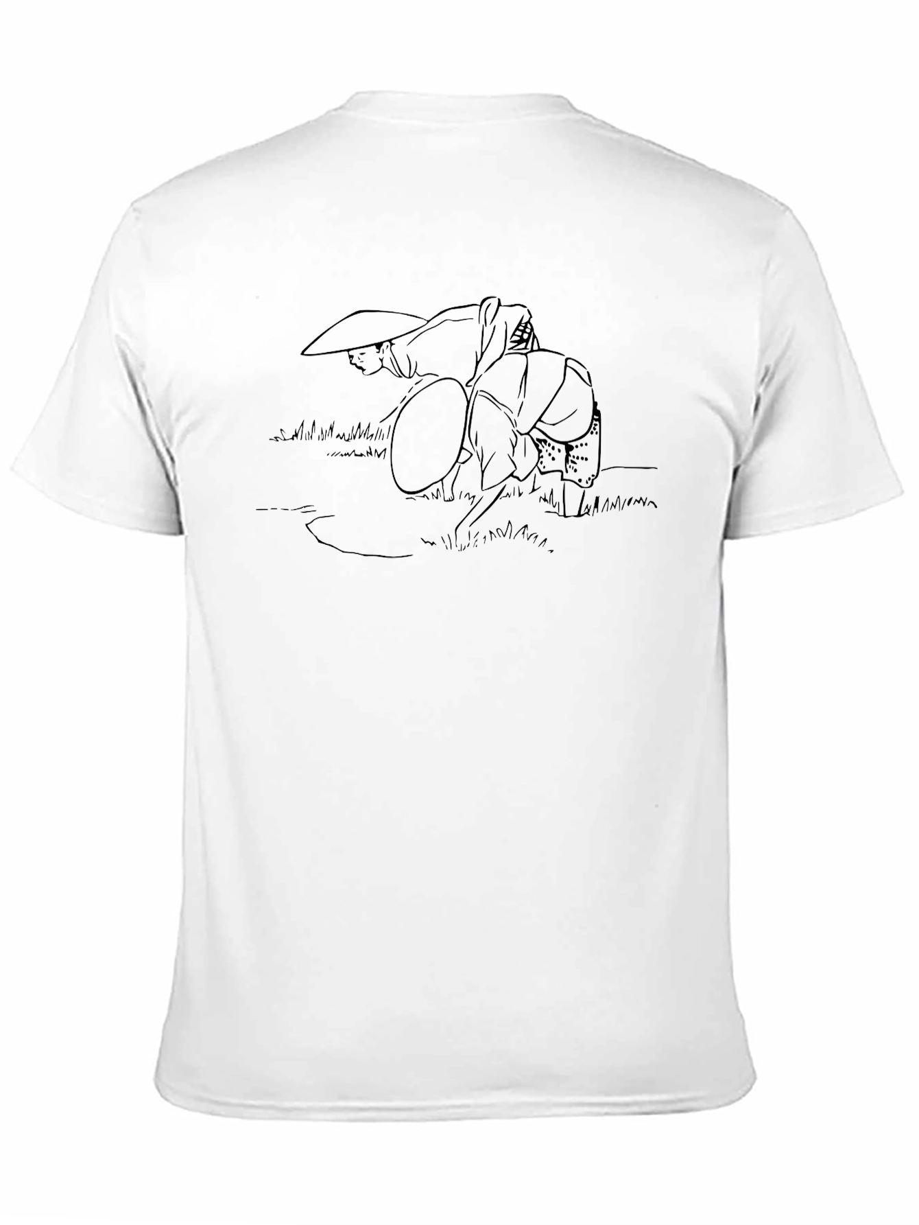 Samurai Sketch Graphic T-Shirt - Black Cotton Tee