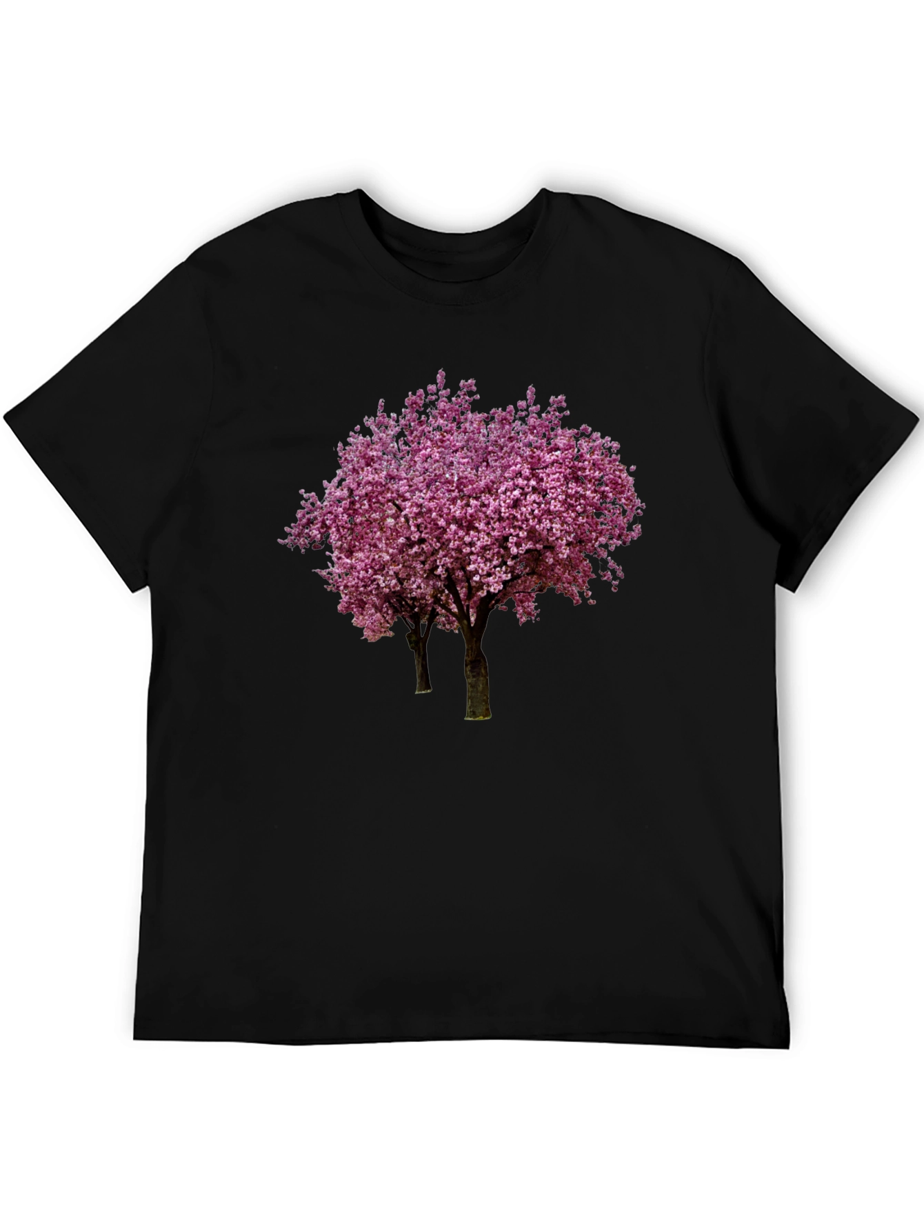 Floral Tree Graphic Black T-Shirt