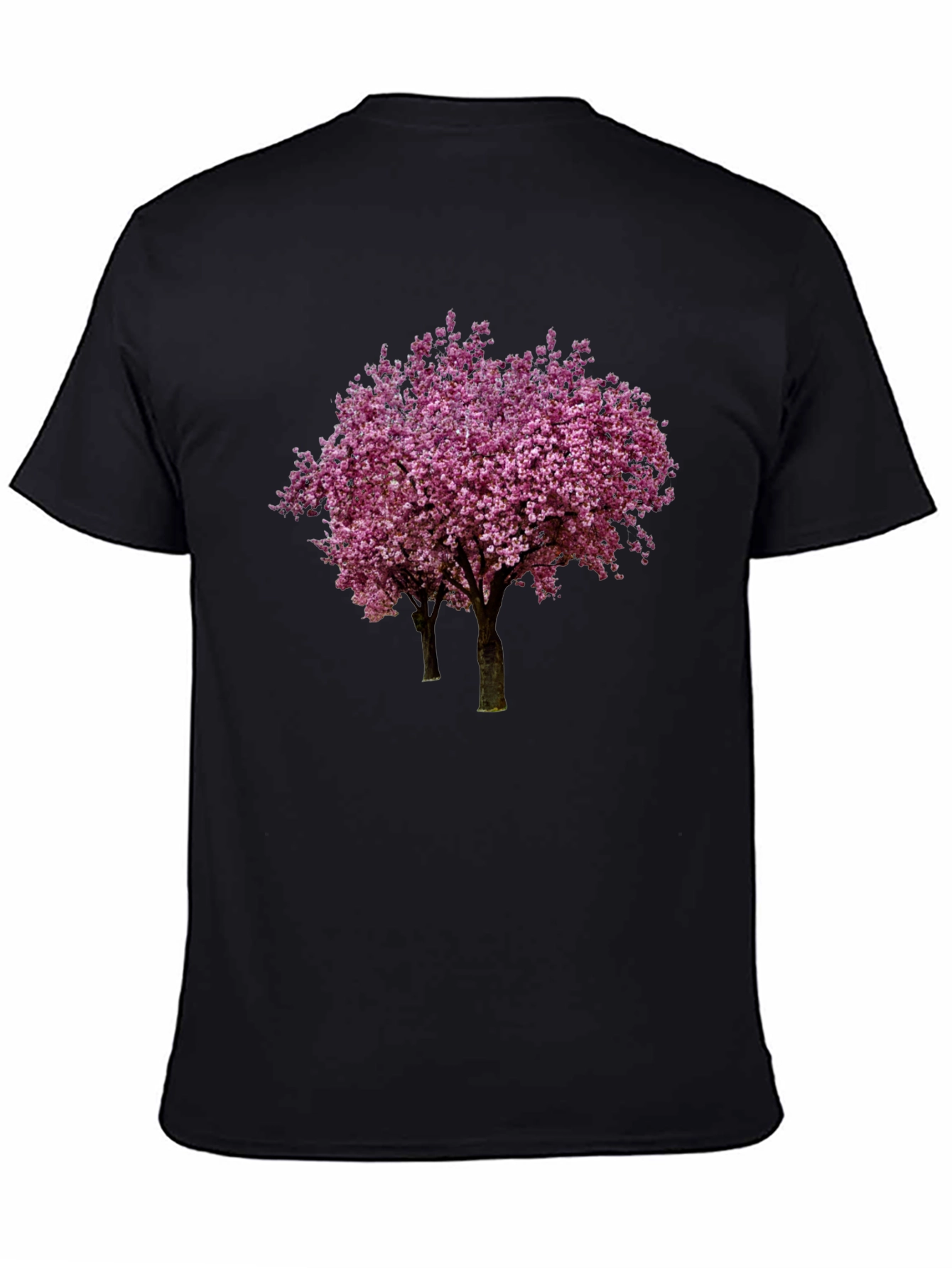 Floral Tree Graphic Black T-Shirt