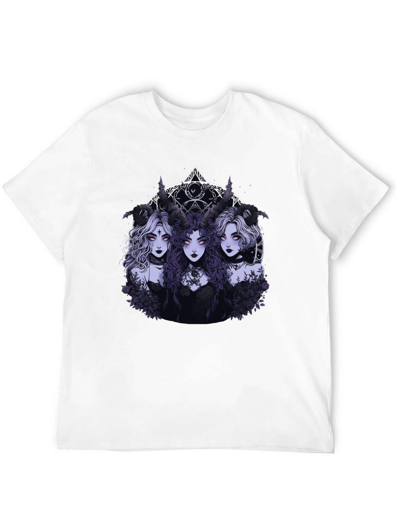 Gothic Horned Goddess Graphic T-Shirt