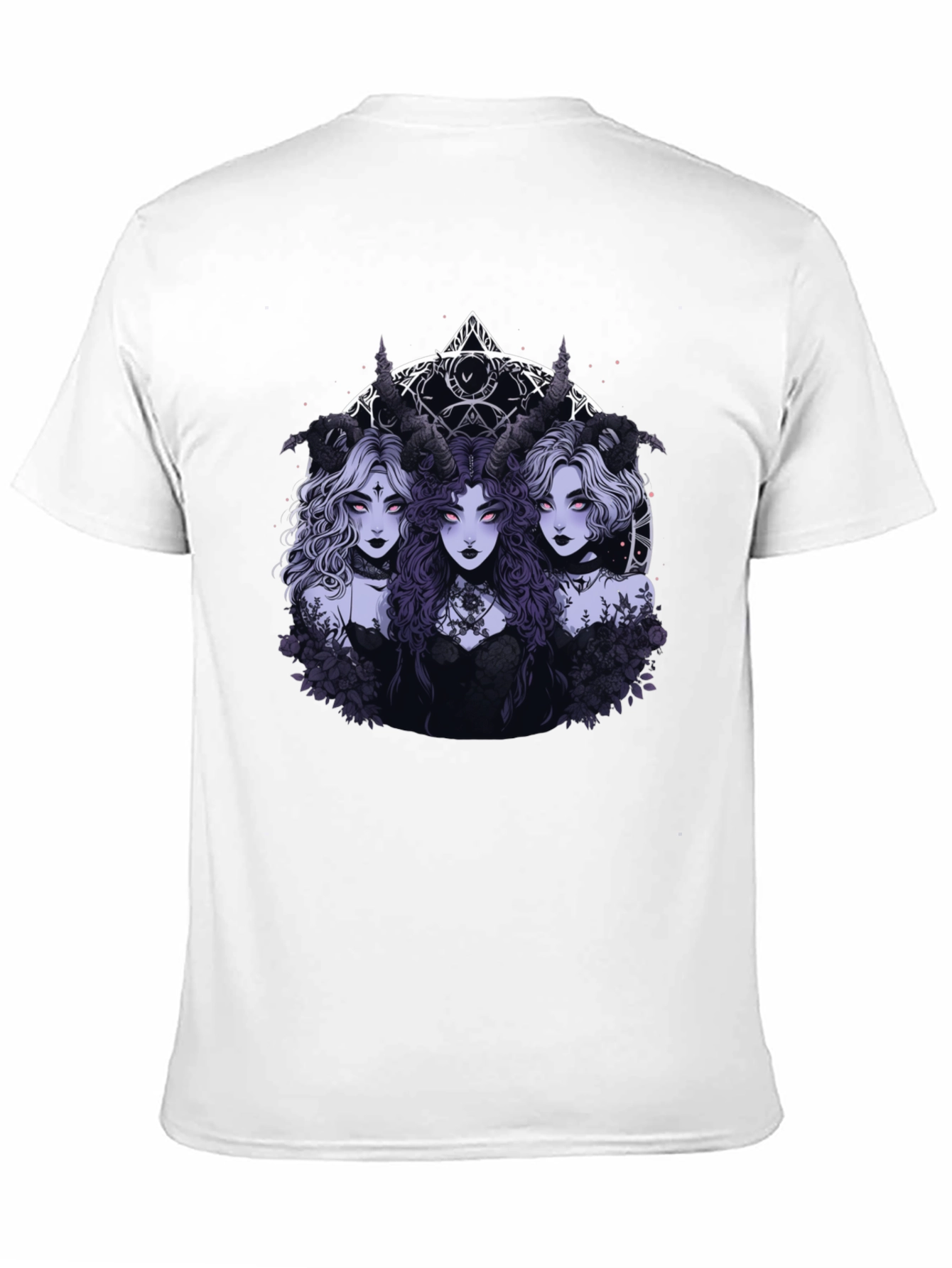 Gothic Horned Goddess Graphic T-Shirt