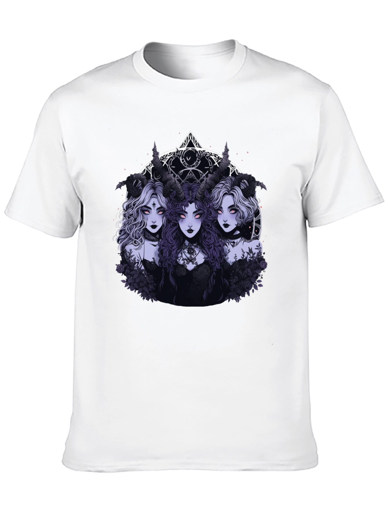 Gothic Horned Goddess Graphic T-Shirt