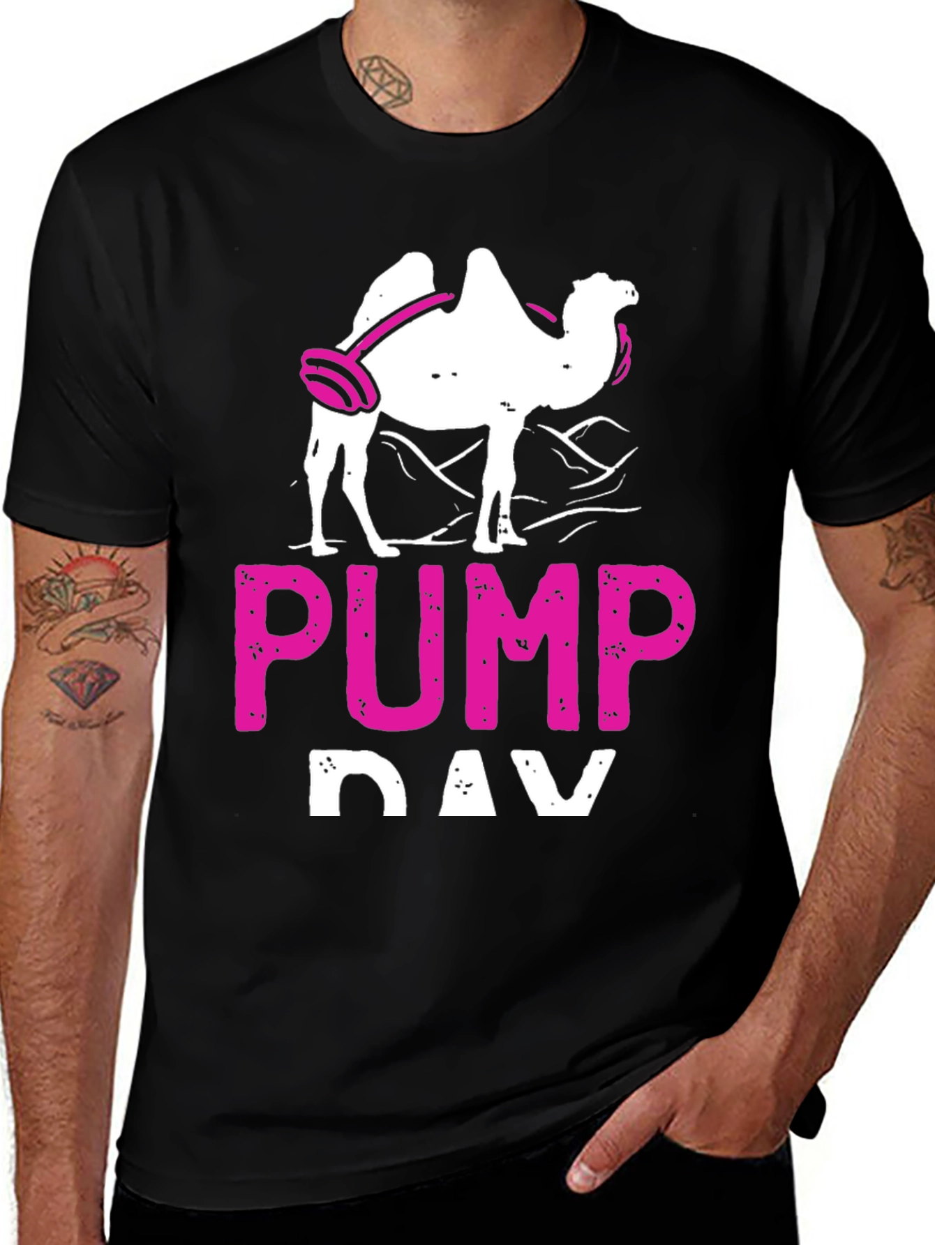 Pump Day Camel Black Graphic T-Shirt