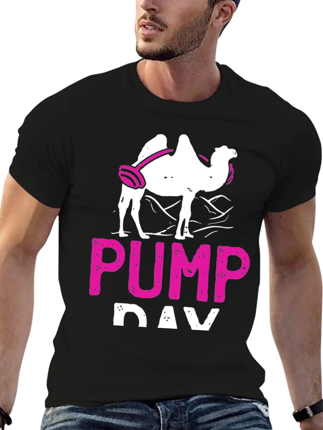 Pump Day Camel Black Graphic T-Shirt