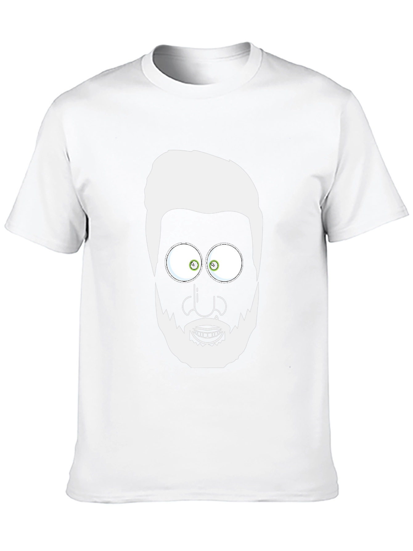 Cartoon Face Graphic T-Shirt - Mens Black Tee