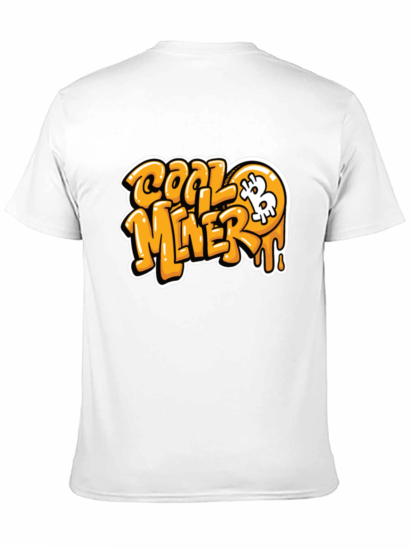 Cool Miner Bitcoin Black Graphic T-Shirt
