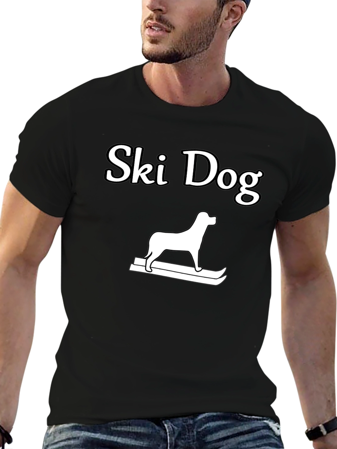 Ski Dog Graphic T-Shirt