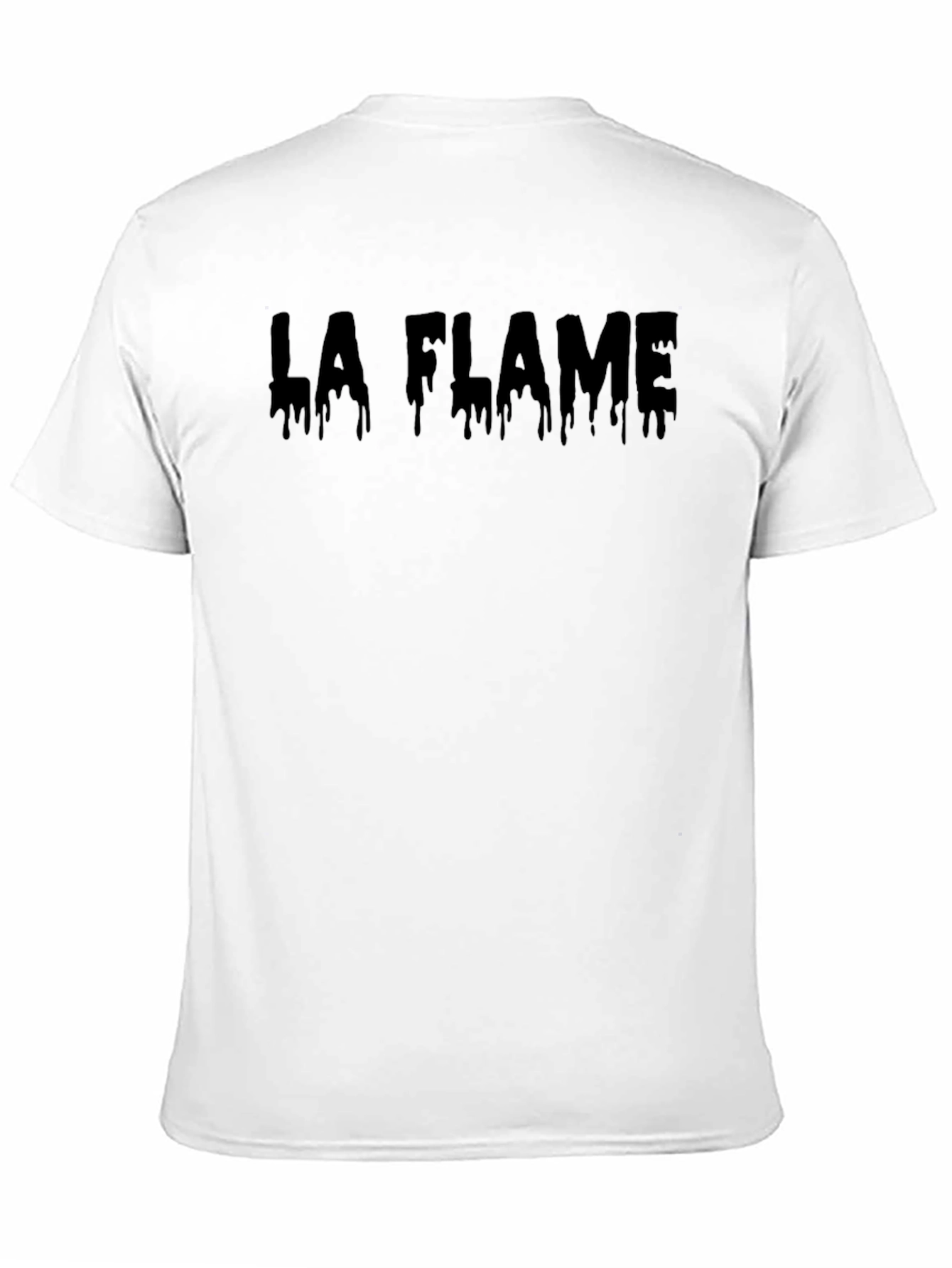 La Flame Dripping Text T-Shirt - Mens Black Tee