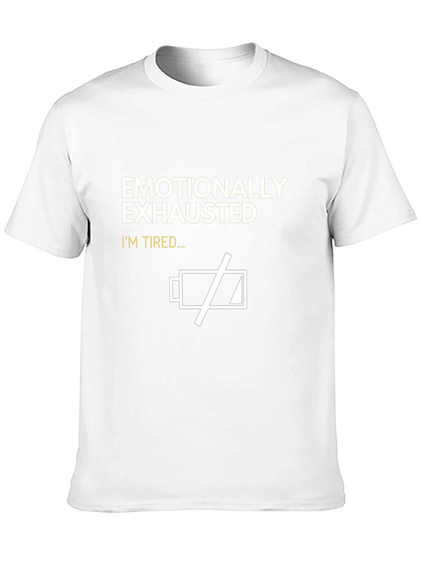 Emotionally Exhausted Graphic Tee - Black Cotton Comfort