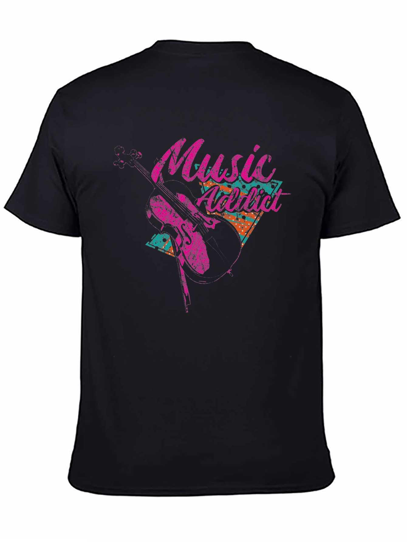 Music Addict Graphic Tee - Black