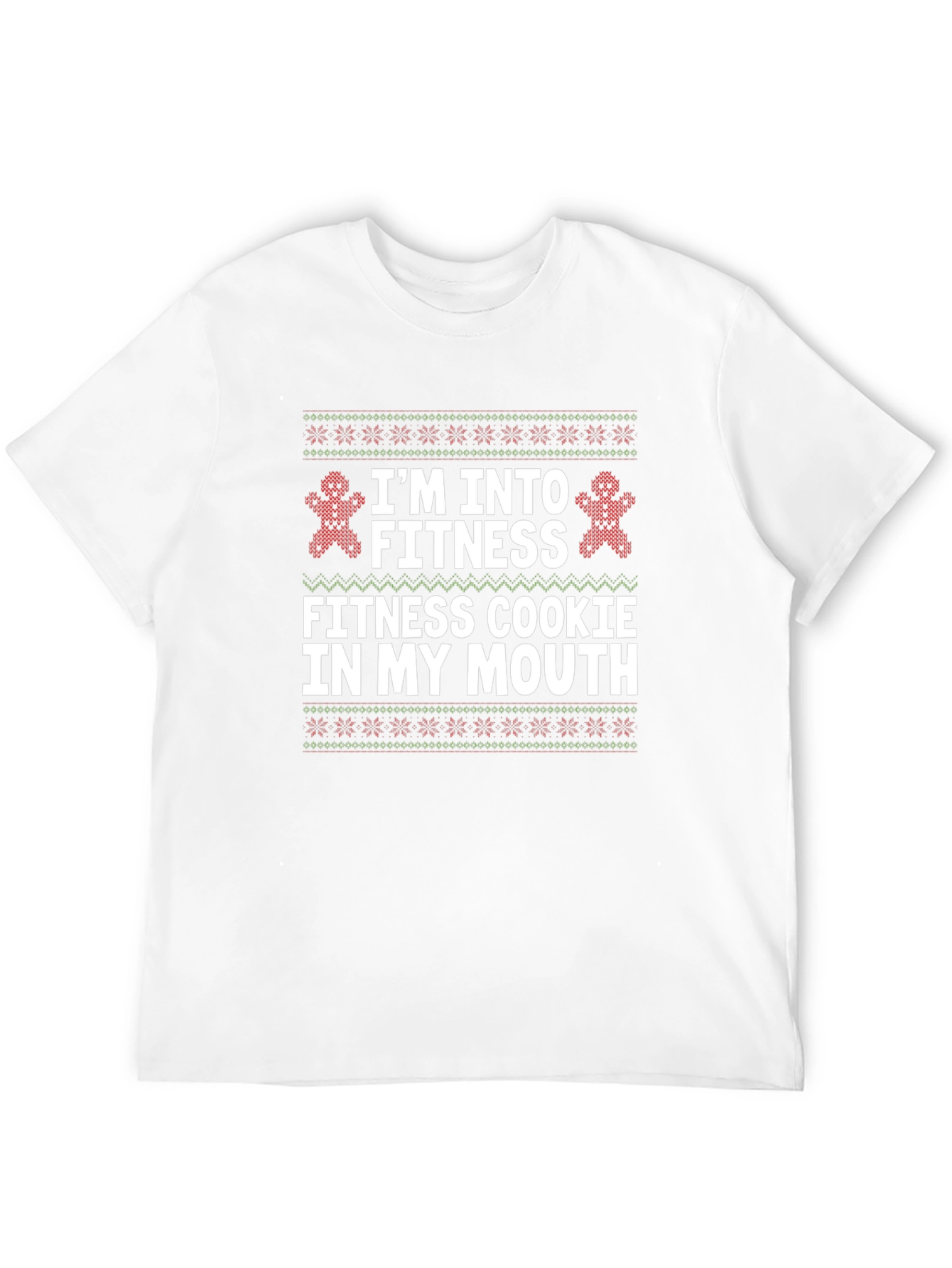 Funny Fitness Cookie Ugly Christmas T-Shirt