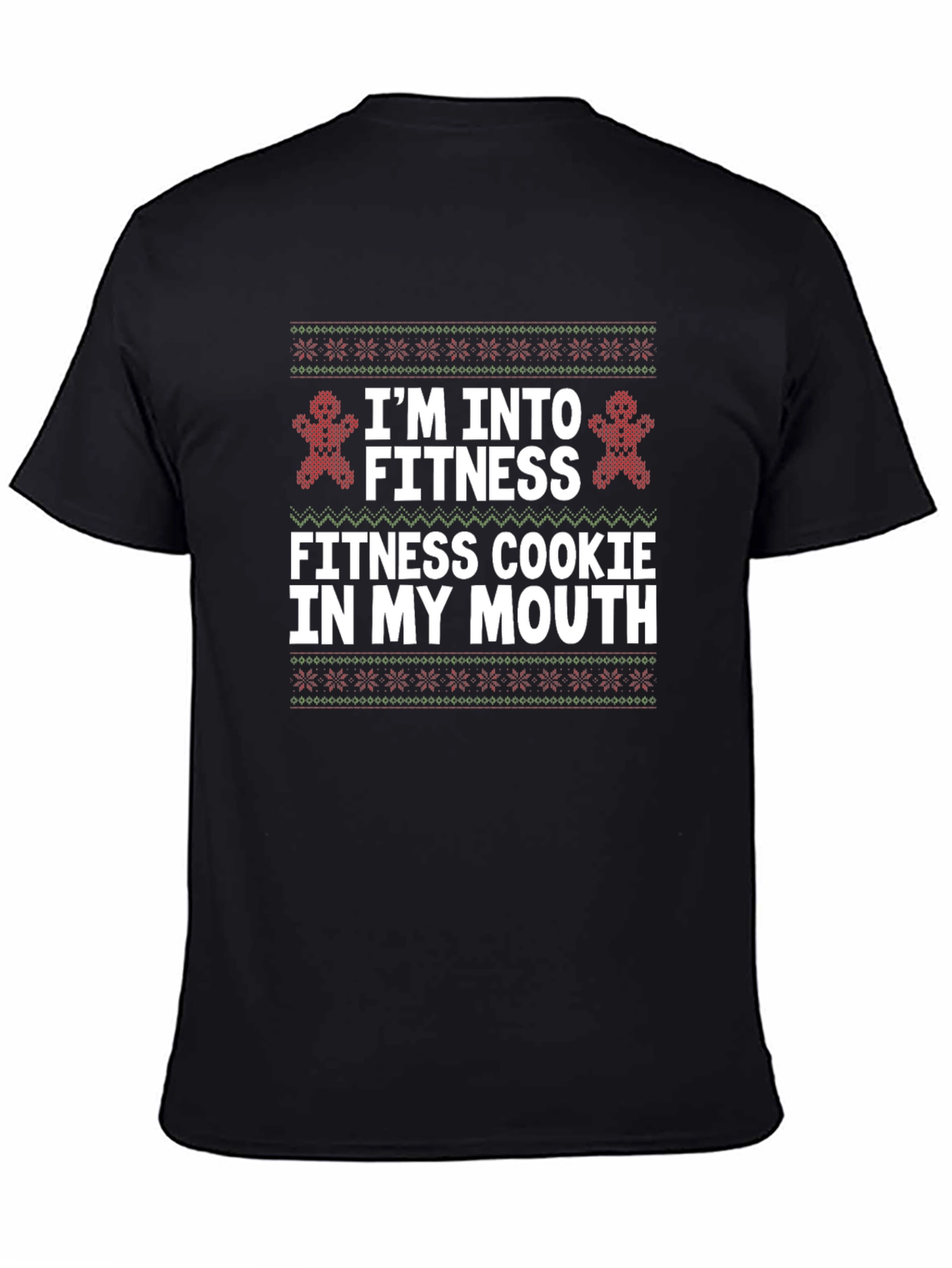 Funny Fitness Cookie Ugly Christmas T-Shirt