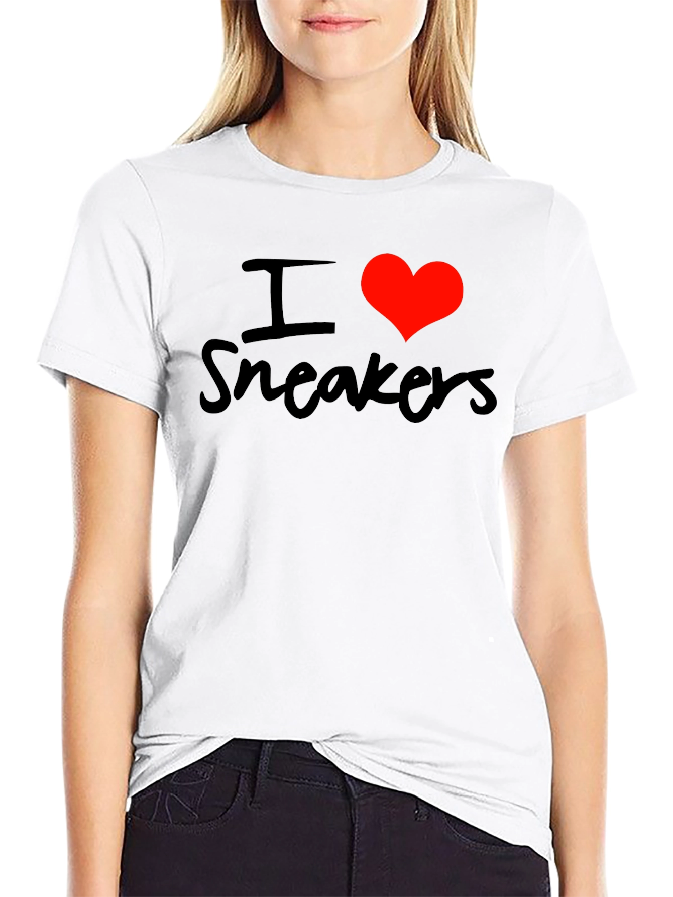 I Heart Sneakers Graphic T-Shirt - Black